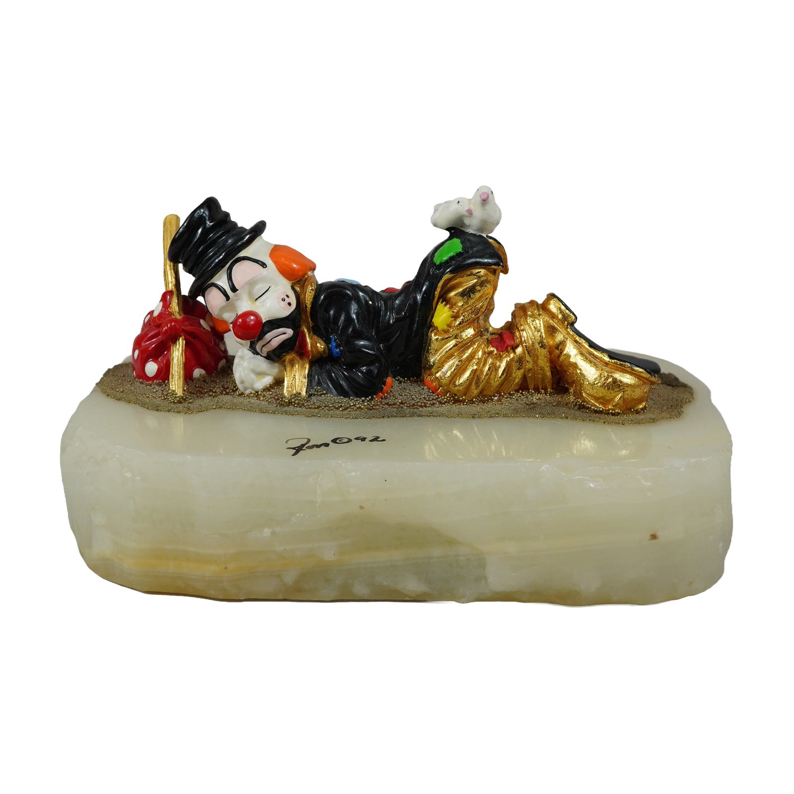 Ron Lee Signed Nest to Nothing Onyx Base Clown Sculpture (1 of 7)