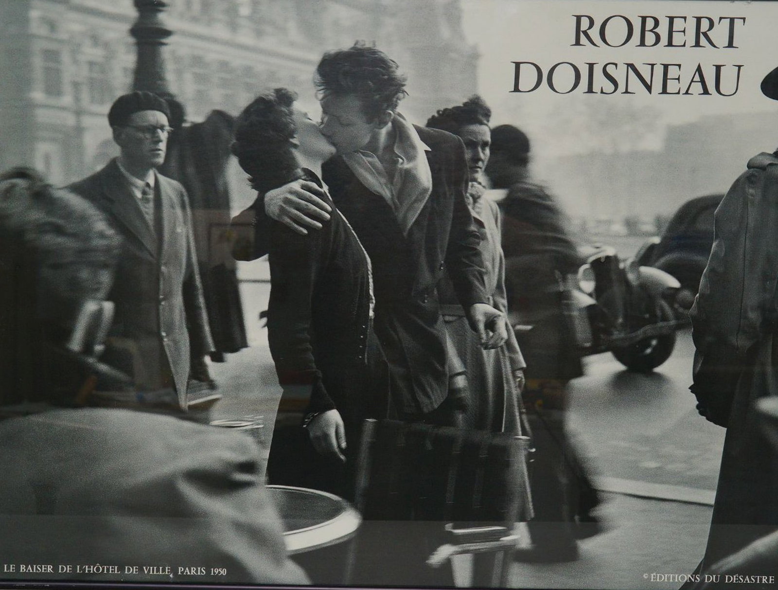 After Robert Doisneau (French 1912-1994), B&W Print, The Kiss by the Hotel de Ville (1 of 6)