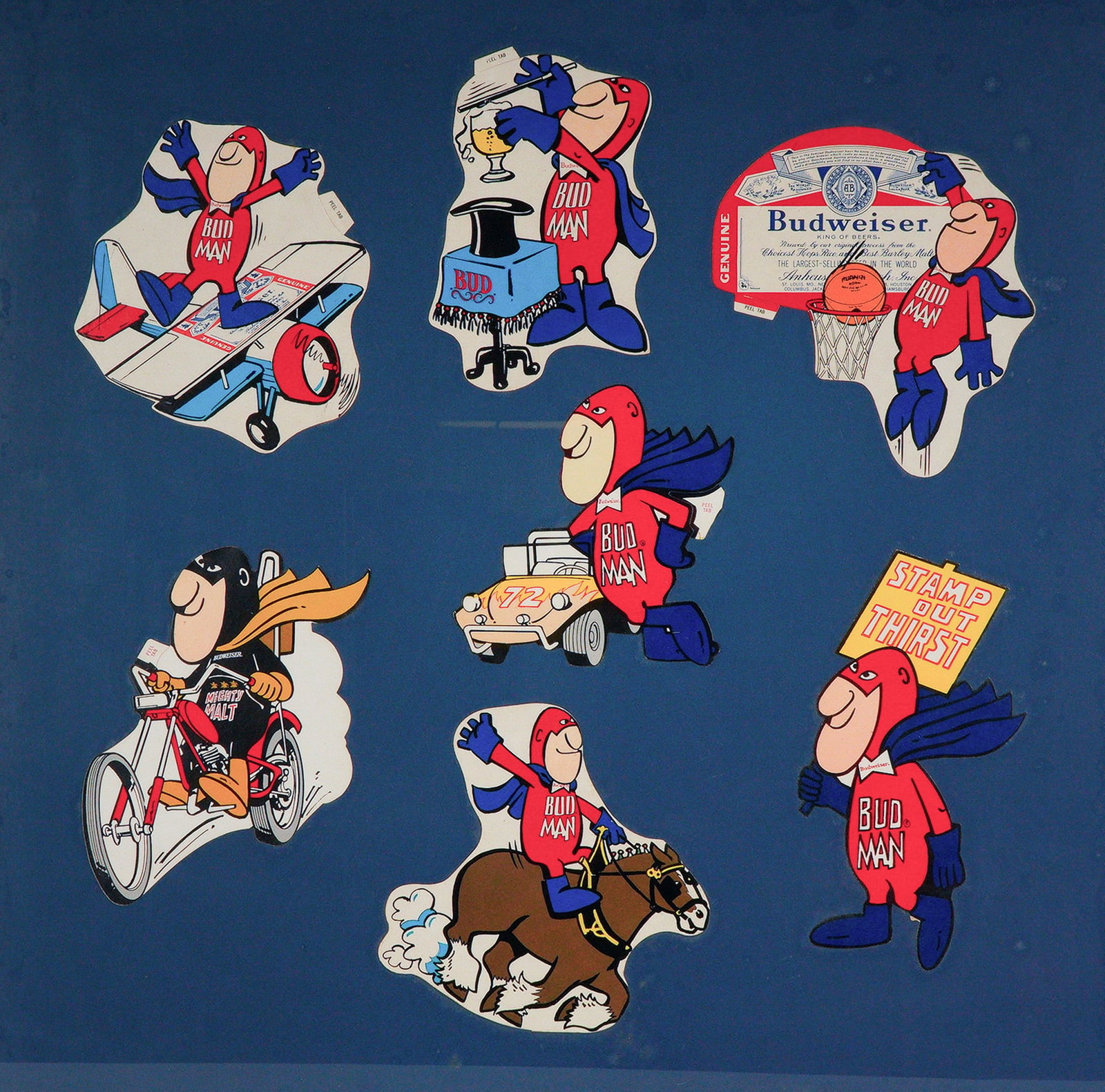 Budweiser Bud Man Vintage Advertising Collage with Cutouts (1 of 7)