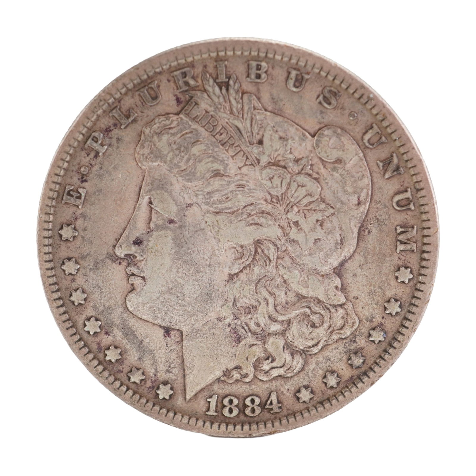 1884 U.S. Morgan Dollar 90% Silver Coin, Circulated (1 of 2)
