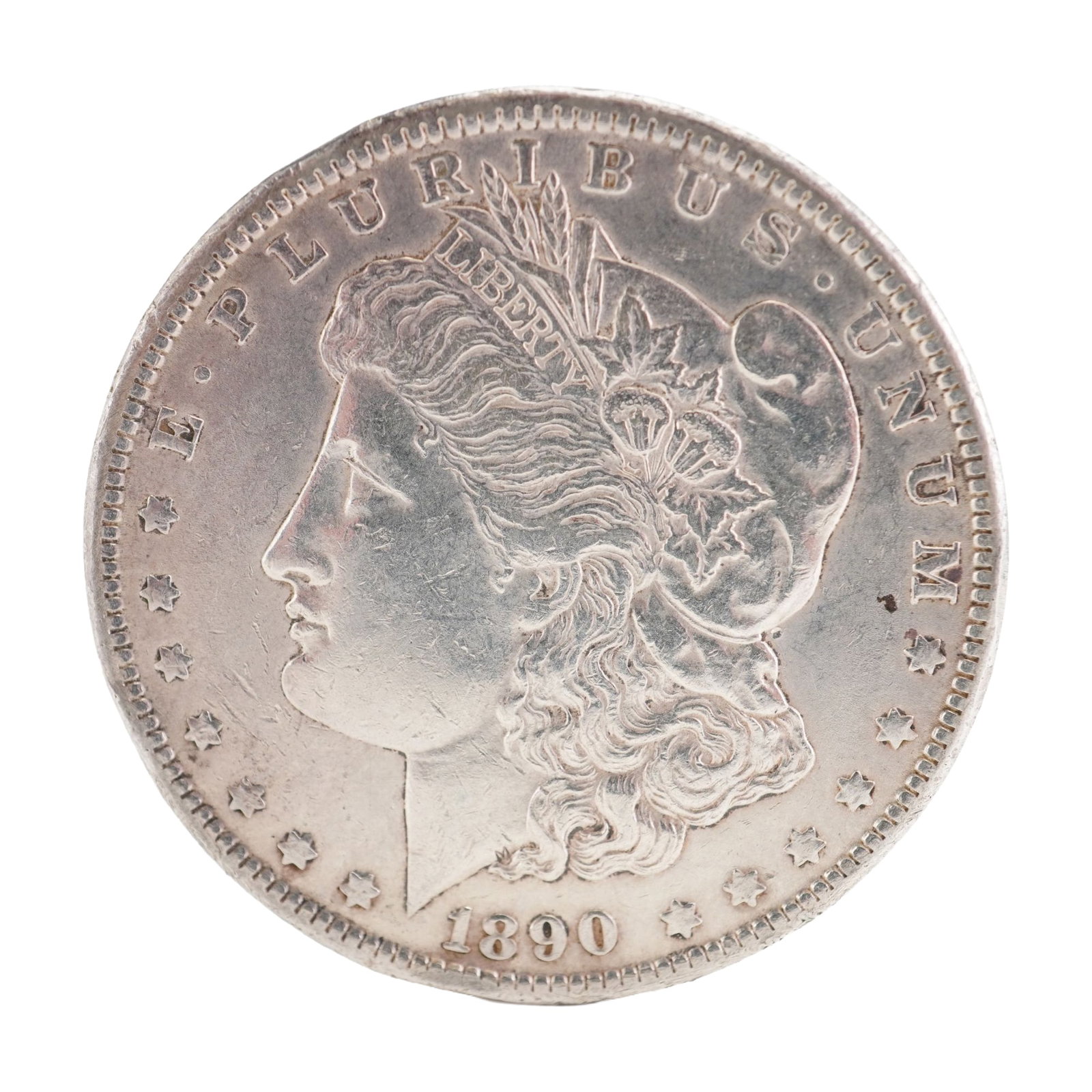 1890 U.S. Morgan Dollar 90% Silver Coin, Circulated (1 of 2)