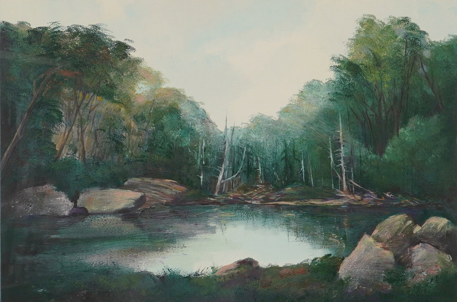 An Impressionist Style Monotype Landscape Print (1 of 6)