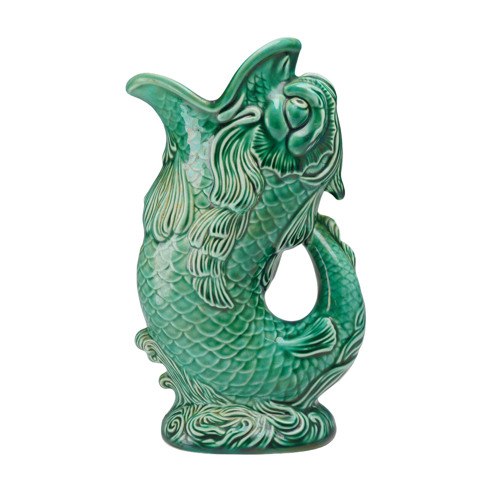 Wedgwood Green Glazed Dolphin Pitcher (1 of 3)