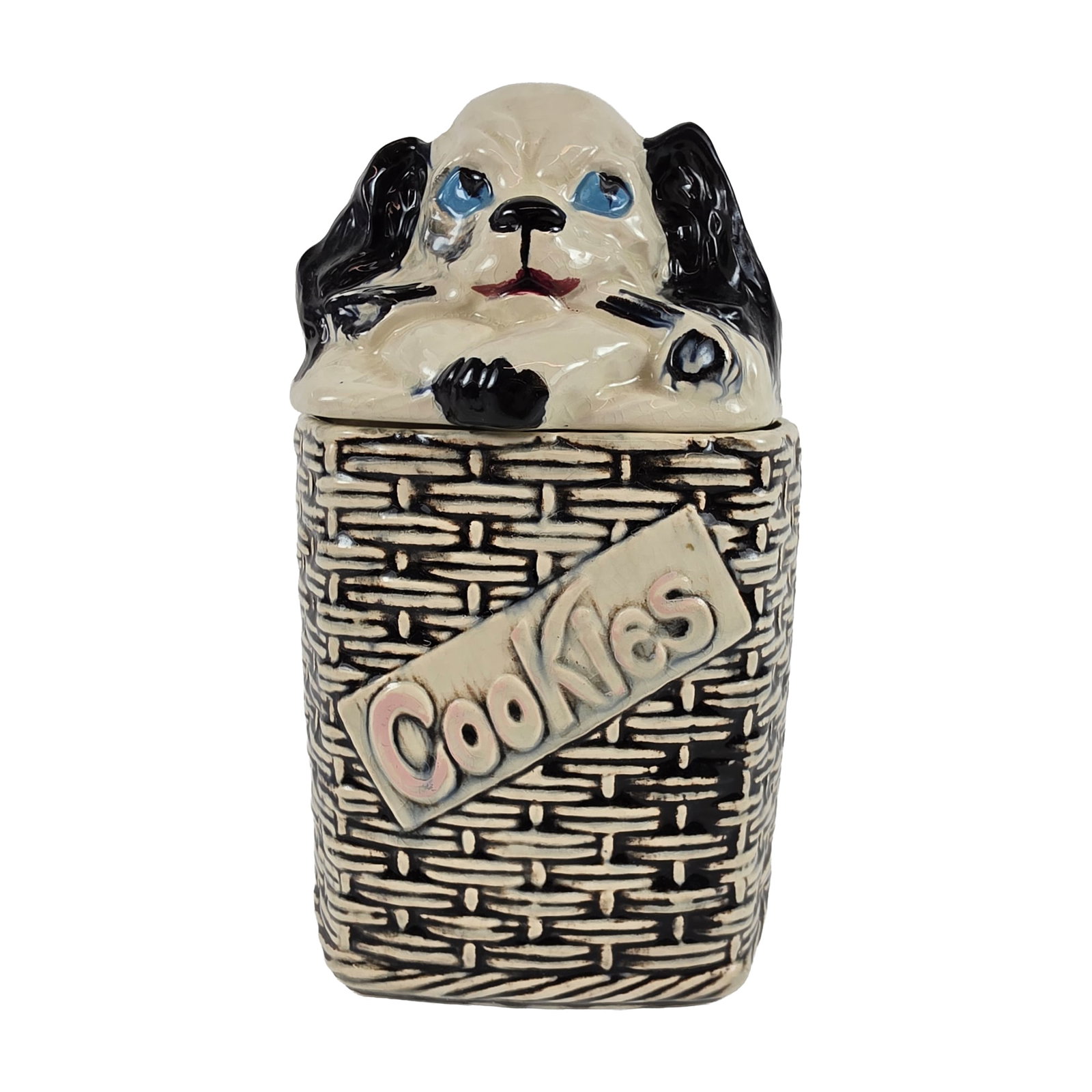 McCoy Ceramic Dog Basket Cookie Jar (1 of 4)