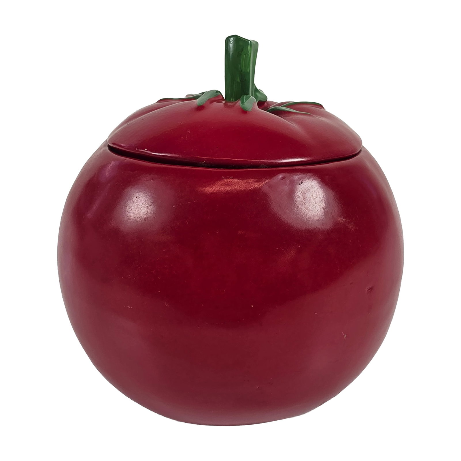 McCoy Pottery Red Ceramic Tomato Cookie Jar (1 of 4)