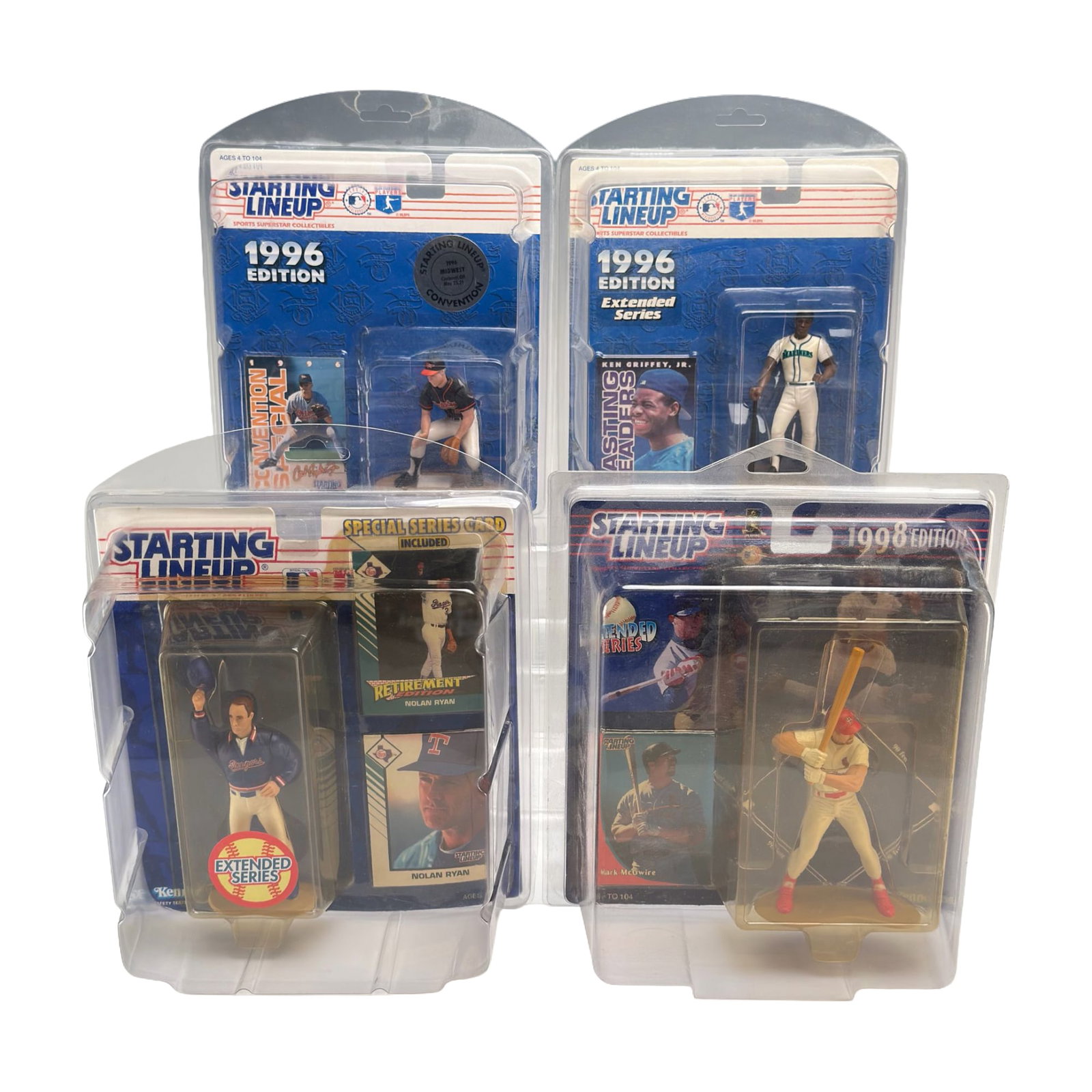 4pc Kenner Starting Lineup MLB Action Figures Including Nolan Ryan Ken Griffey Jr. and Mark McGwire (1 of 3)