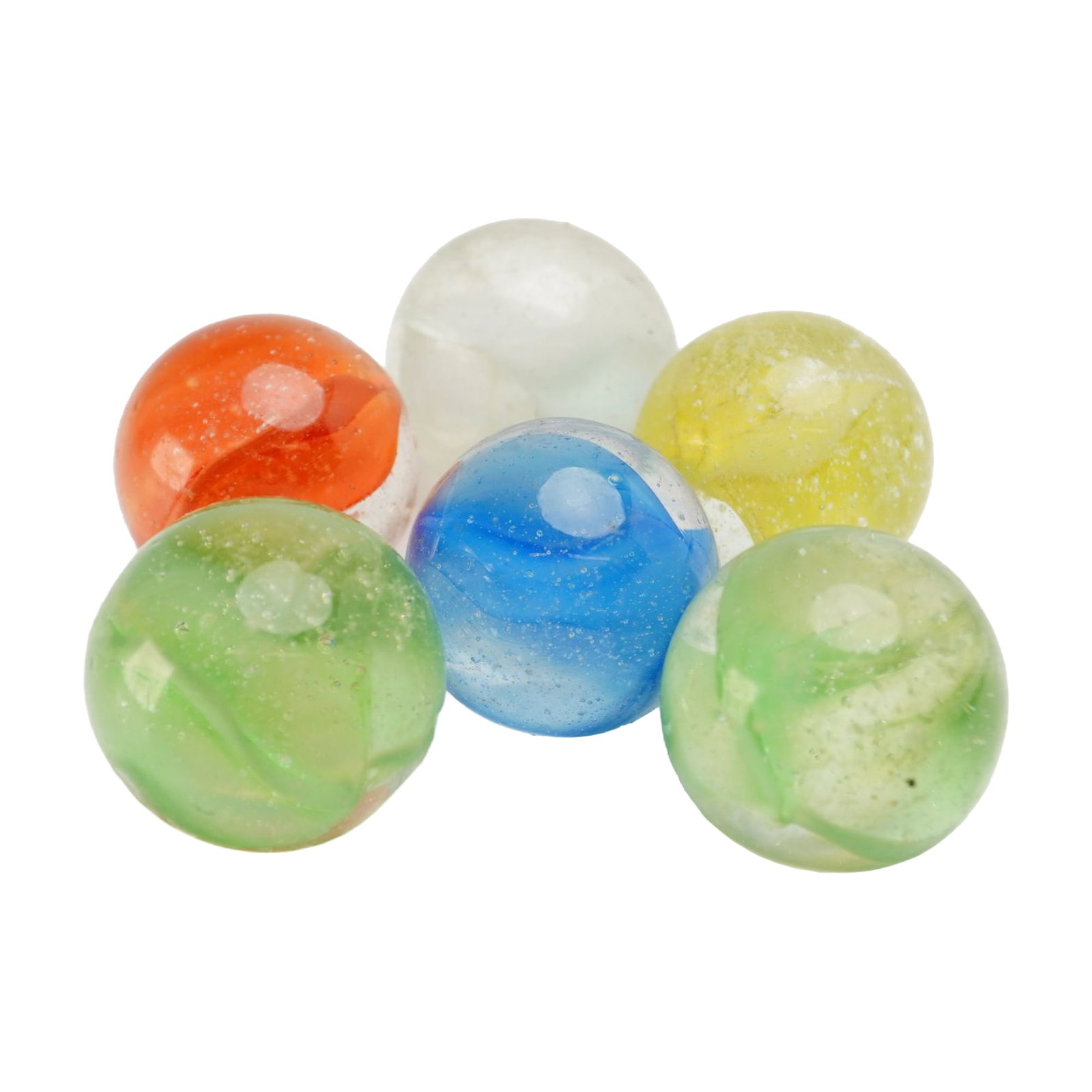 6pc Swirl Glass Shooter Marbles (1 of 3)