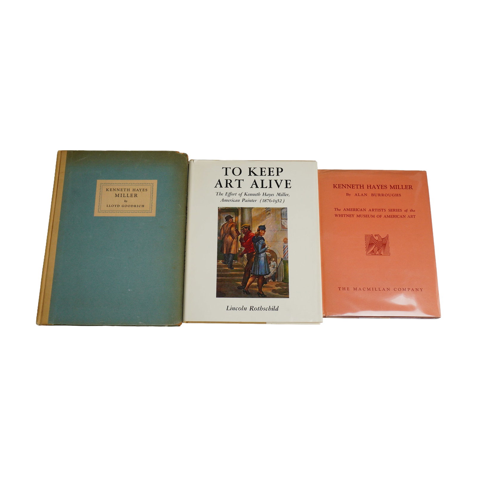Three Kenneth Hayes Miller Hardcover Monographs by Goodrich, Rothschild, and Burroughs, 1930??"1974 (1 of 6)