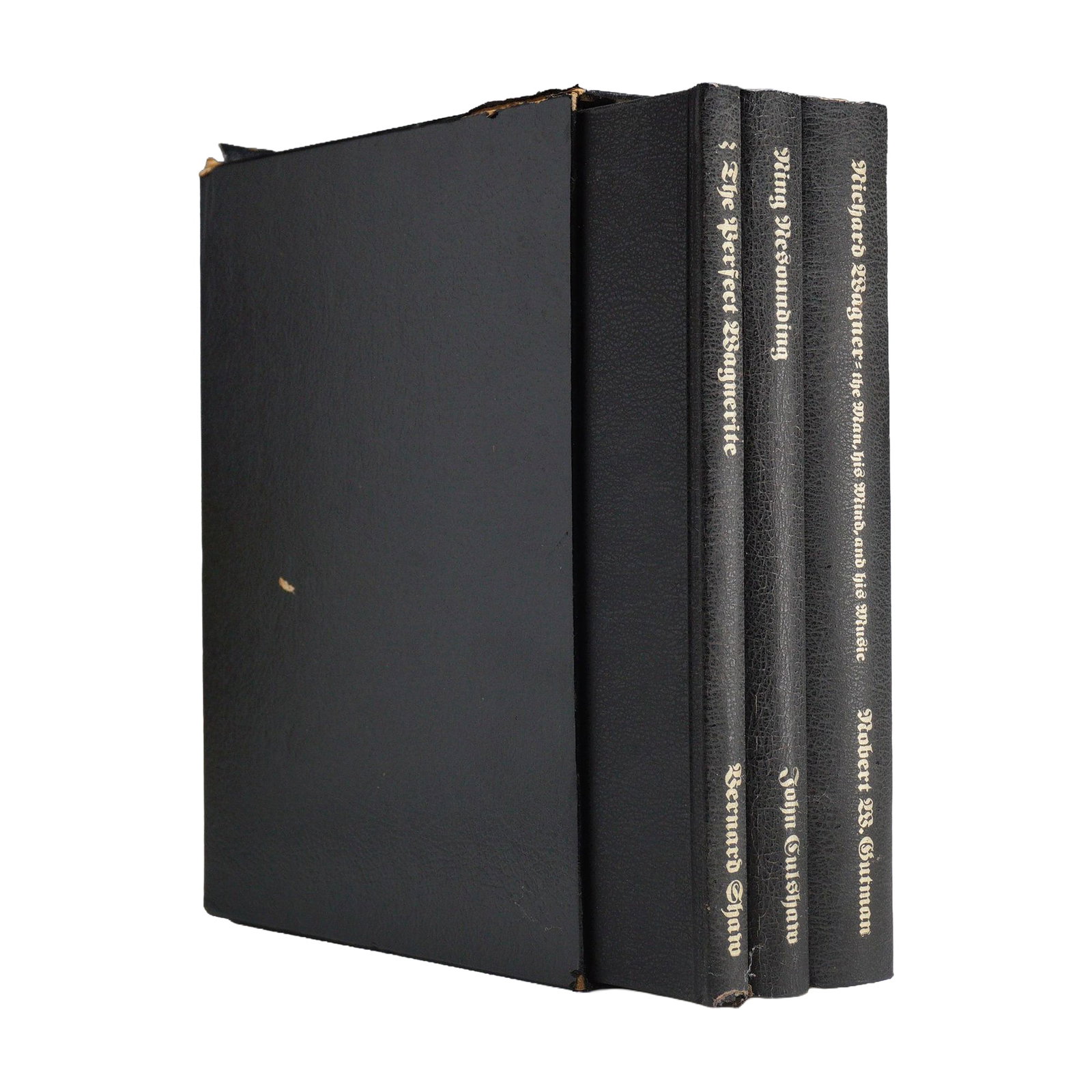 3pc Hardcover Set Covering Richard Wagner: A set of three hardcover books regarding the life and work of Richard Wagner, published by Time-Life Records in 1972. The collection includes The Perfect Wagnerite: A Commentary on the Niblung's Ring 