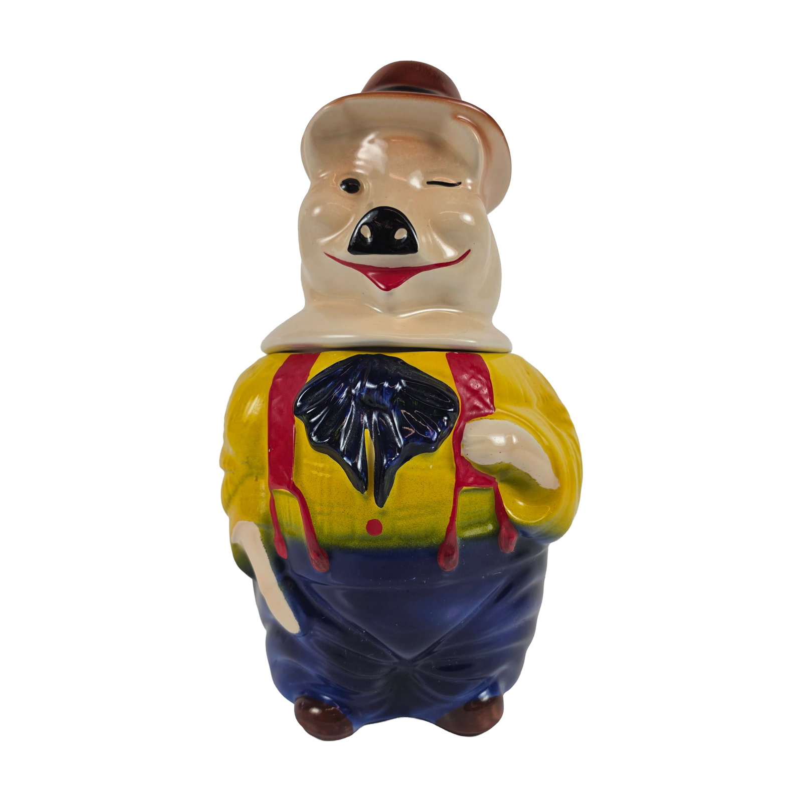 McCoy Ceramic Winking Pig Cookie Jar (1 of 4)