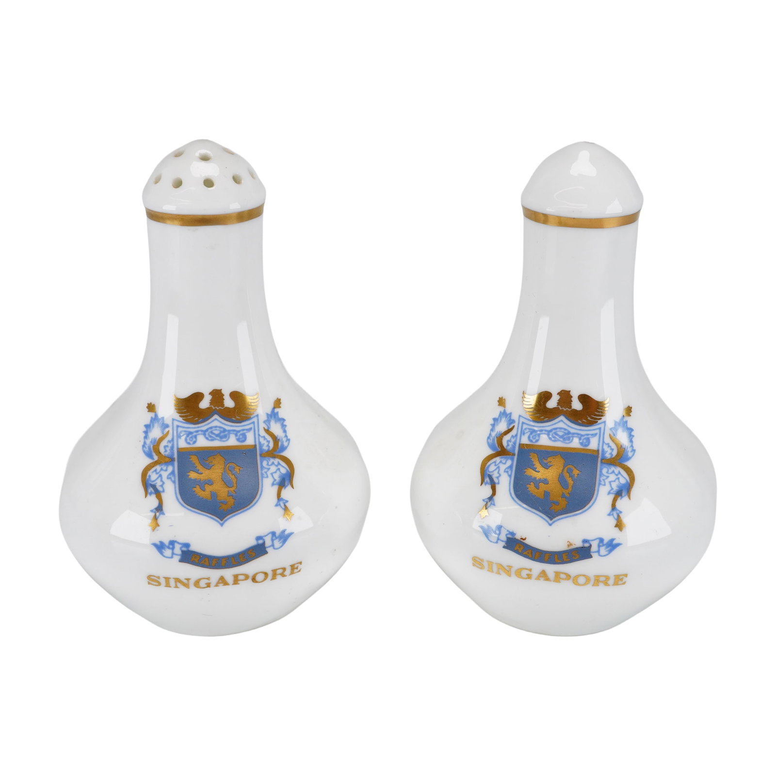 Pair of Wedgwood Hotelware Raffles Hotel Singapore Salt and Pepper Shakers (1 of 4)