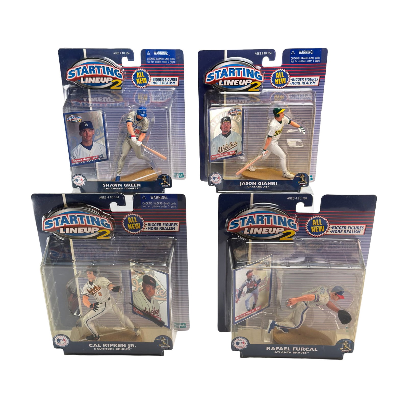4pc 2001 Hasbro Starting Lineup 2 MLB Action Figures (1 of 3)