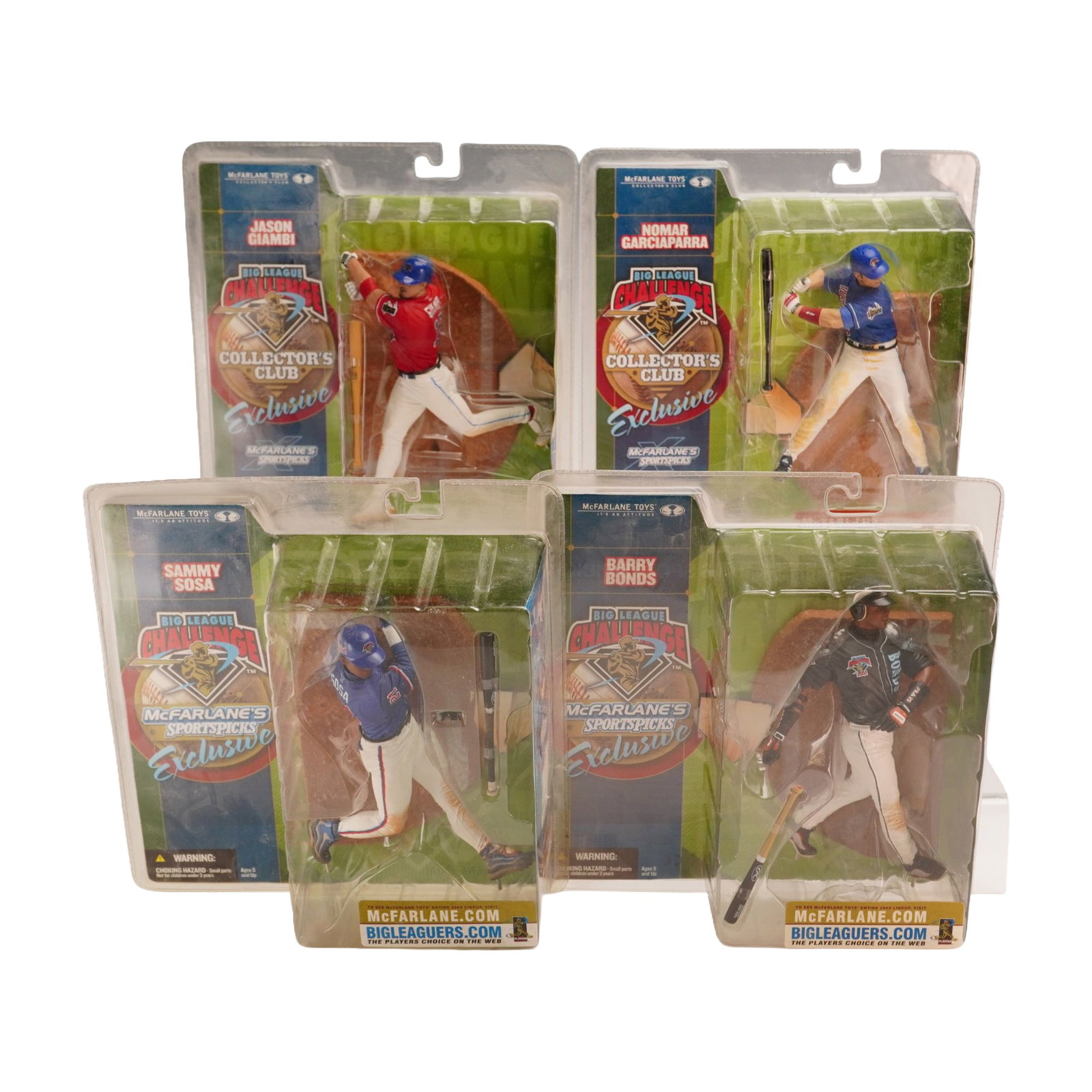 4pc McFarlane's Sportspick Big League Challenge Action Figures Featuring Giambi, Garciaparra, Sosa, (1 of 3)