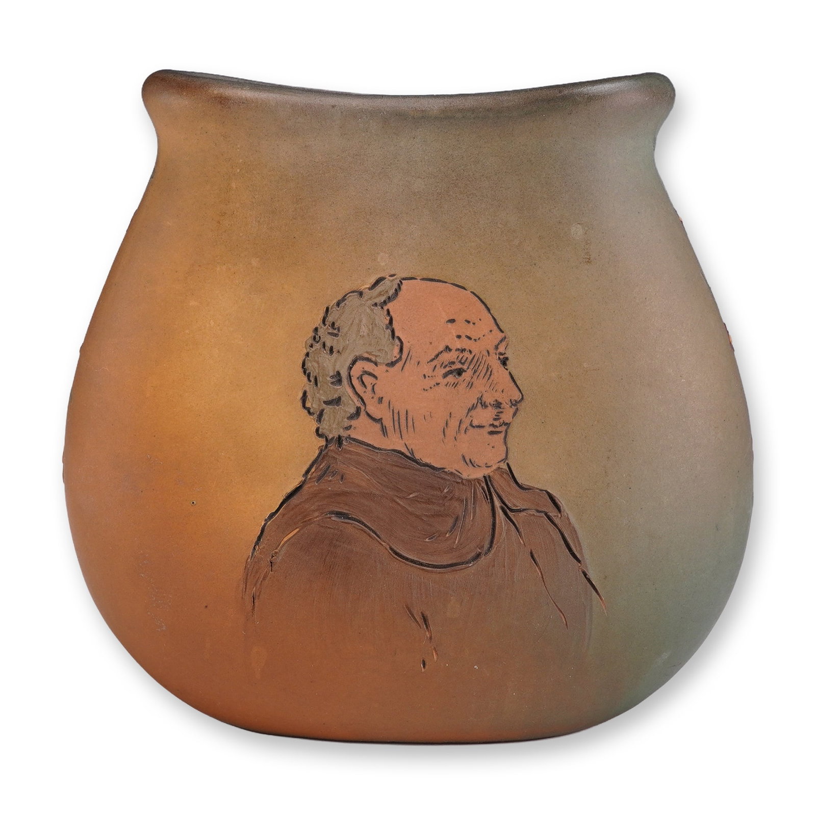 Weller Dickens Ware Monk Portrait Vase (1 of 5)