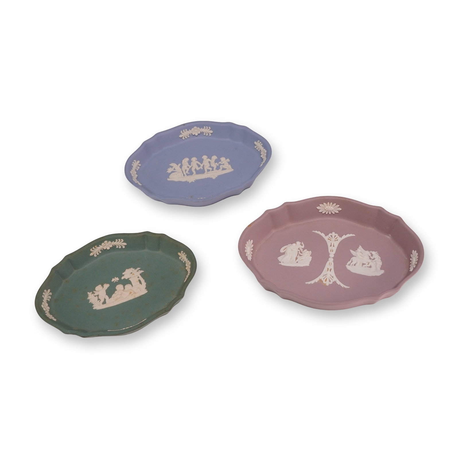 3pc Wedgwood Jasperware Scalloped Pin Trays (1 of 3)