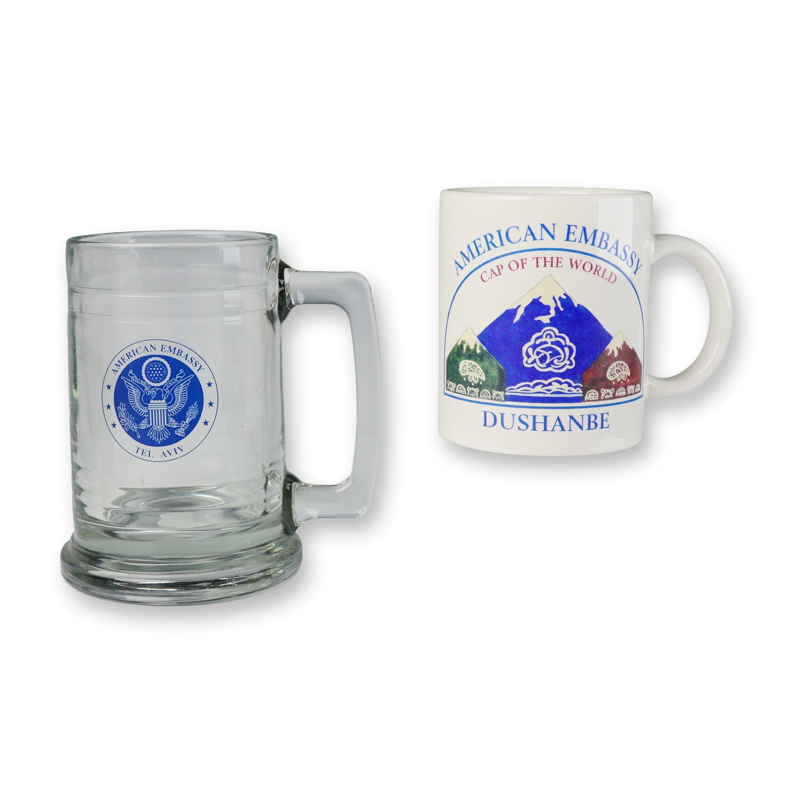 2pc Mugs American Embassy Tel Aviv and American Embassy Dushanbe (1 of 4)