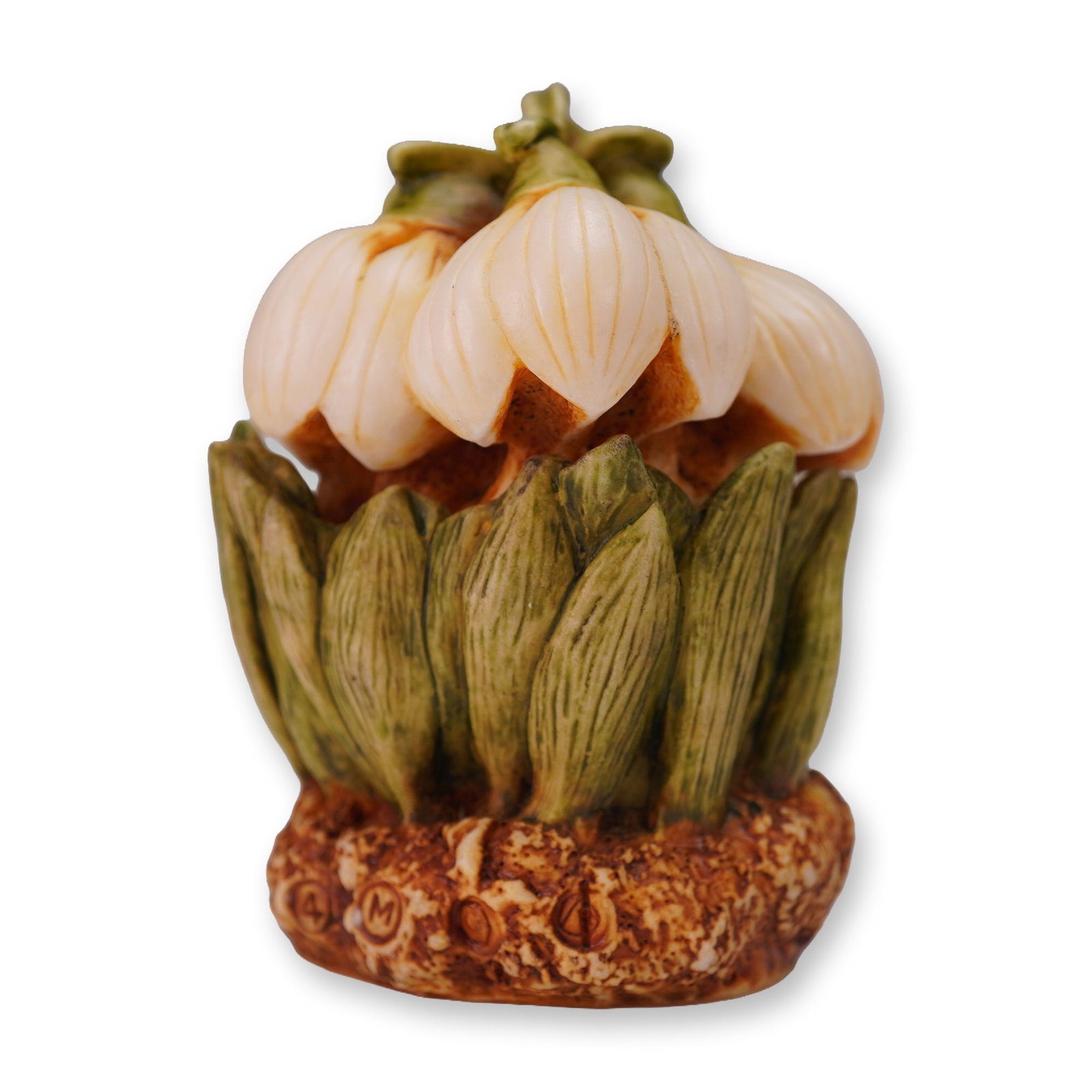 Harmony Kingdom Covered Box Figurine, Snow Drop: From the Lord Byron's Harmony Garden collection, this Harmony Kingdom covered box figurine depicts Lord Byron the ladybug and is identified as model number HGSD. The box opens to display carved interi