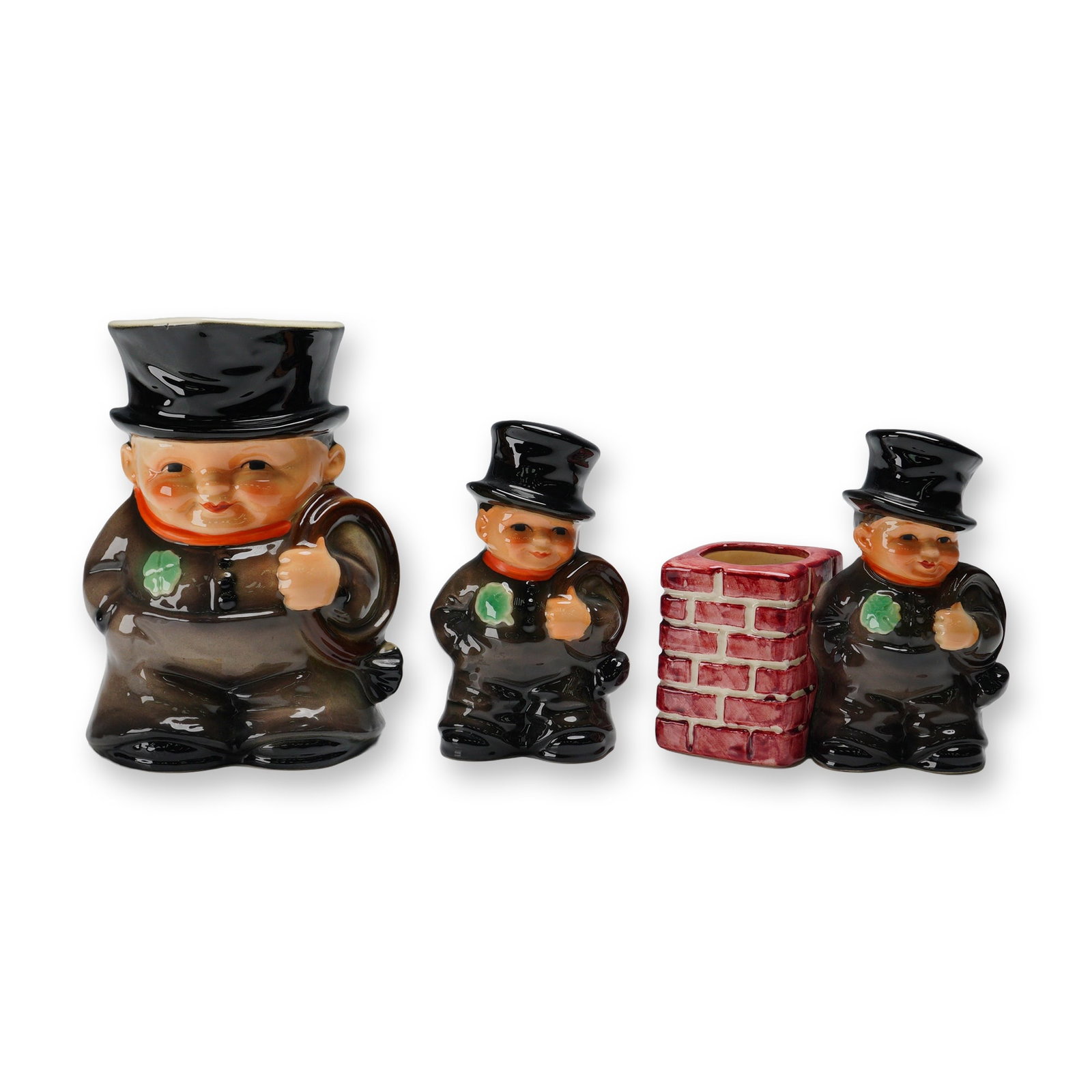 3pc Goebel Hummel Chimney Sweep Group- Jug, Figurine & Toothpick Holder (1 of 3)