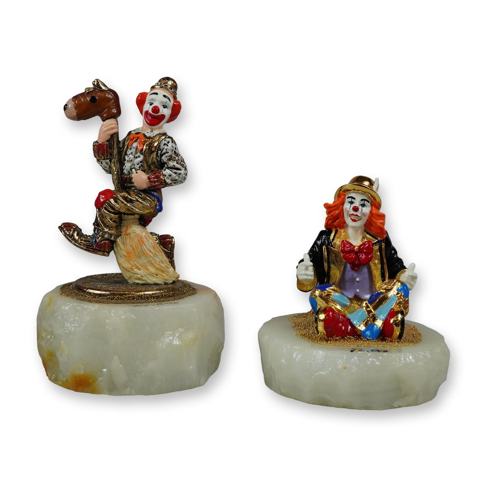 2pc Ron Lee Enameled Metal Clown Sculptures (1 of 6)