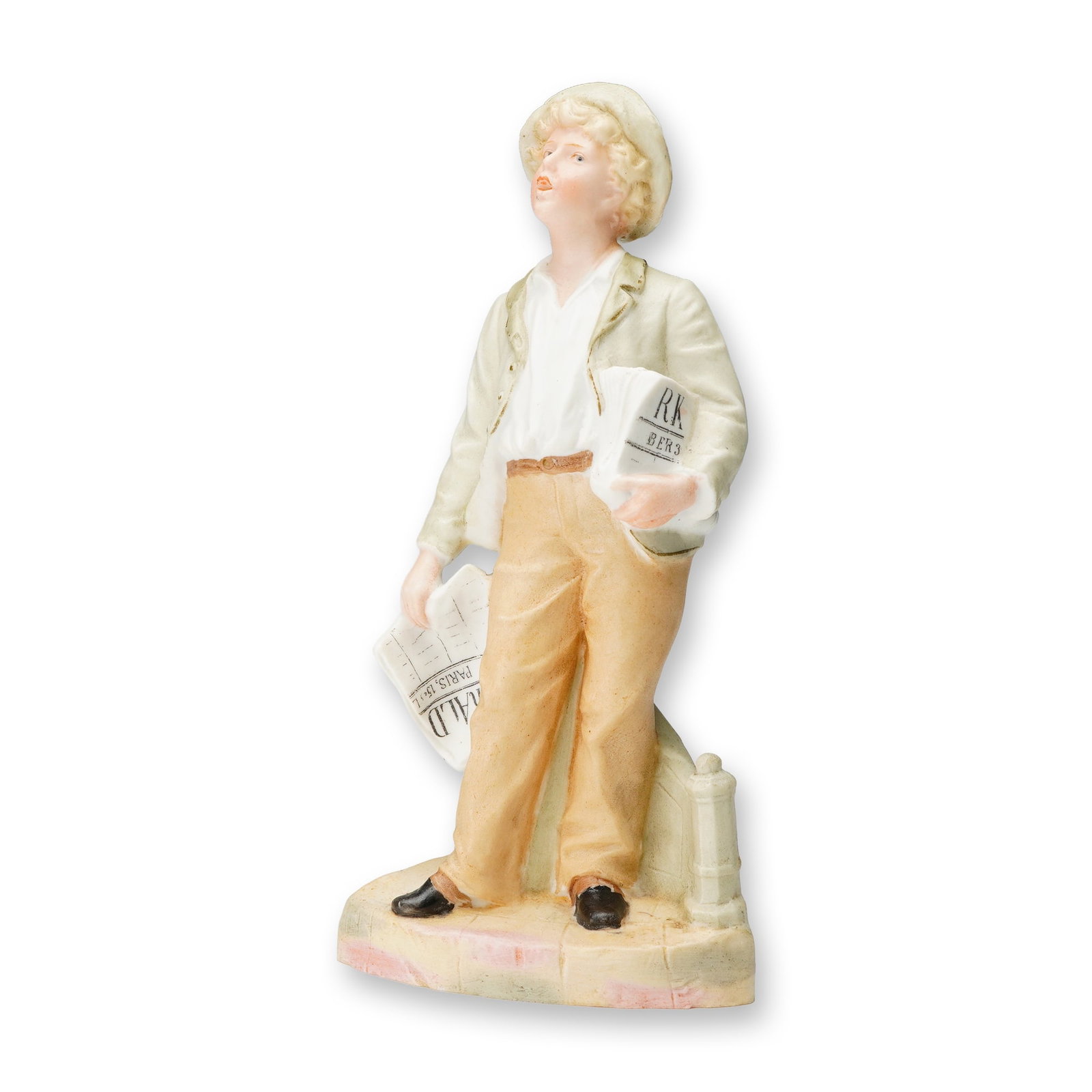 Gebruder Heubach Bisque Porcelain Newspaper Boy Figurine (1 of 5)