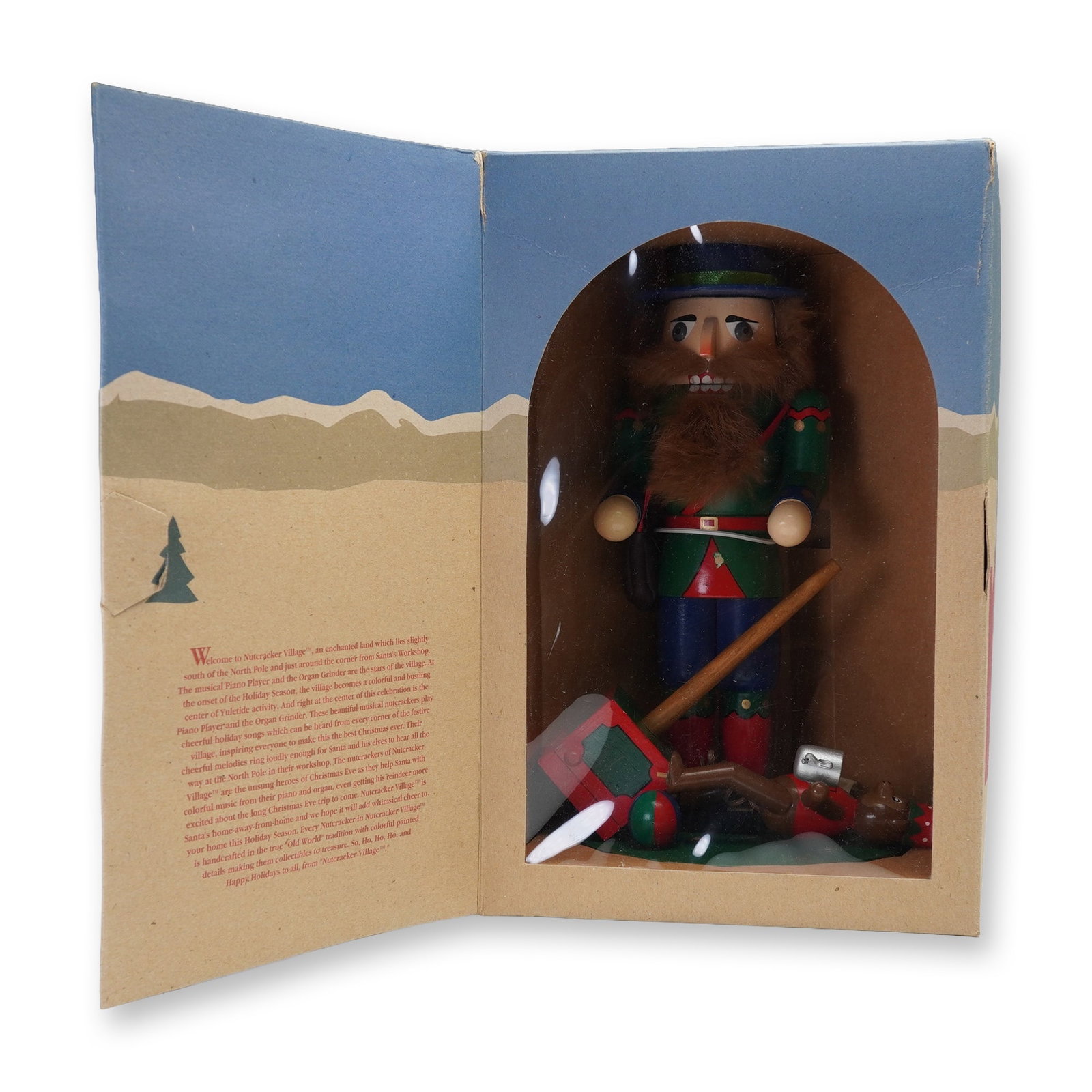 Nutcracker Village Handcrafted Wooden Musical Organ Grinder (1 of 4)