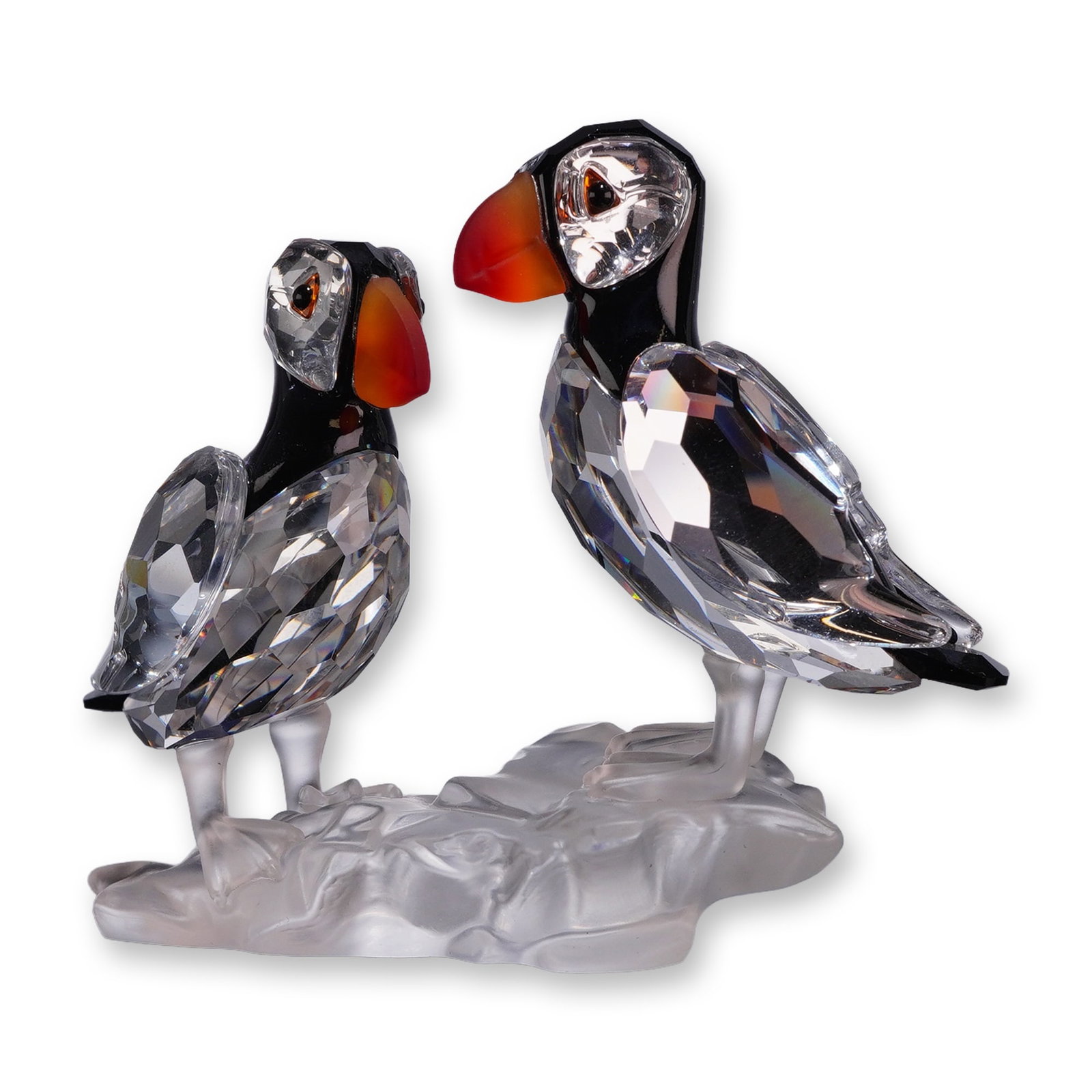 Swarovski Crystal Figurine, Atlantic Puffins, Signed (1 of 5)