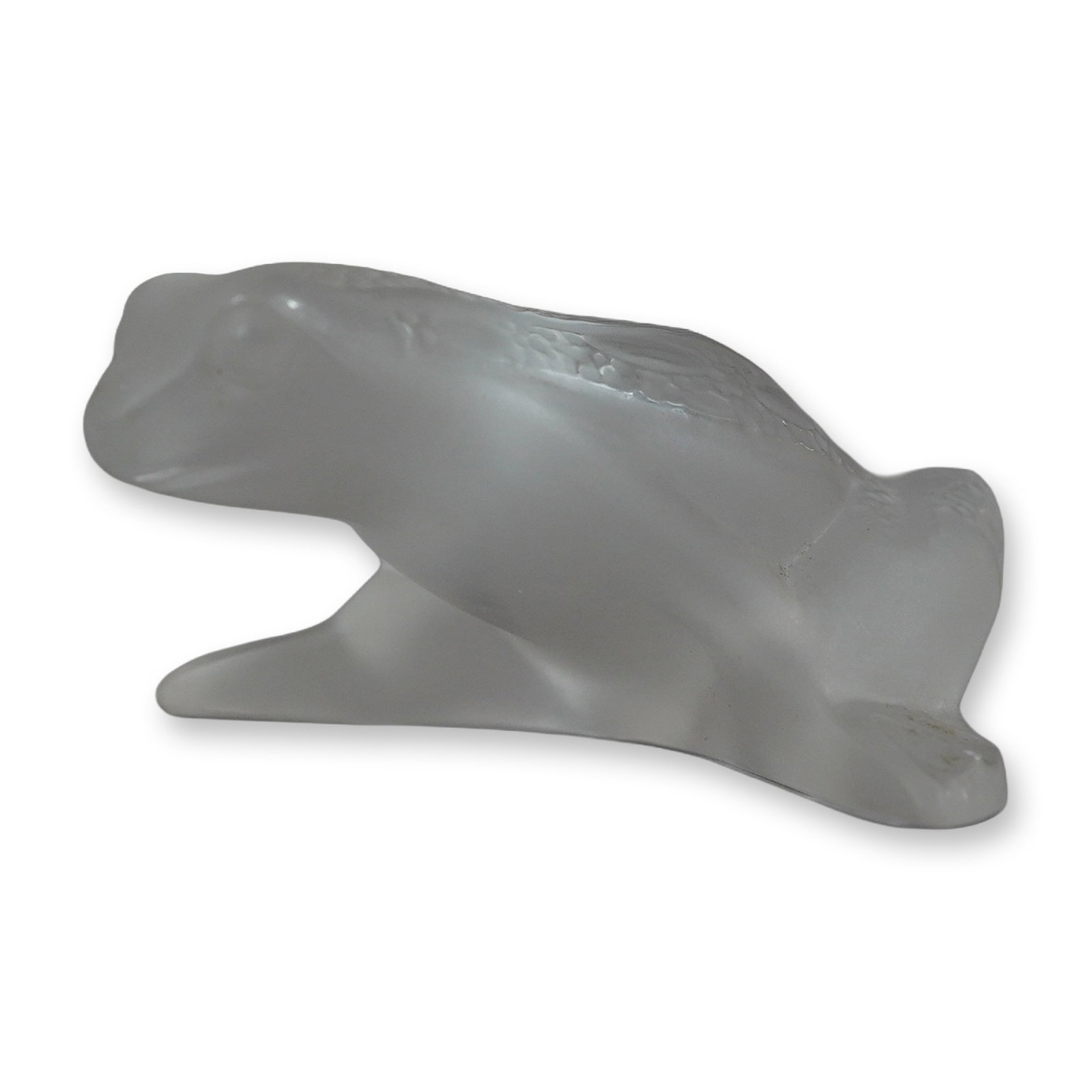 Lalique Frosted Glass Frog Figurine (1 of 4)