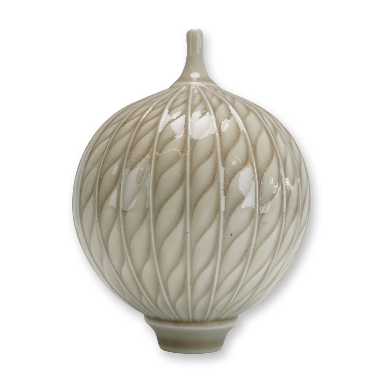 Contemporary Studio Ceramic Globular Bud Vase (1 of 3)
