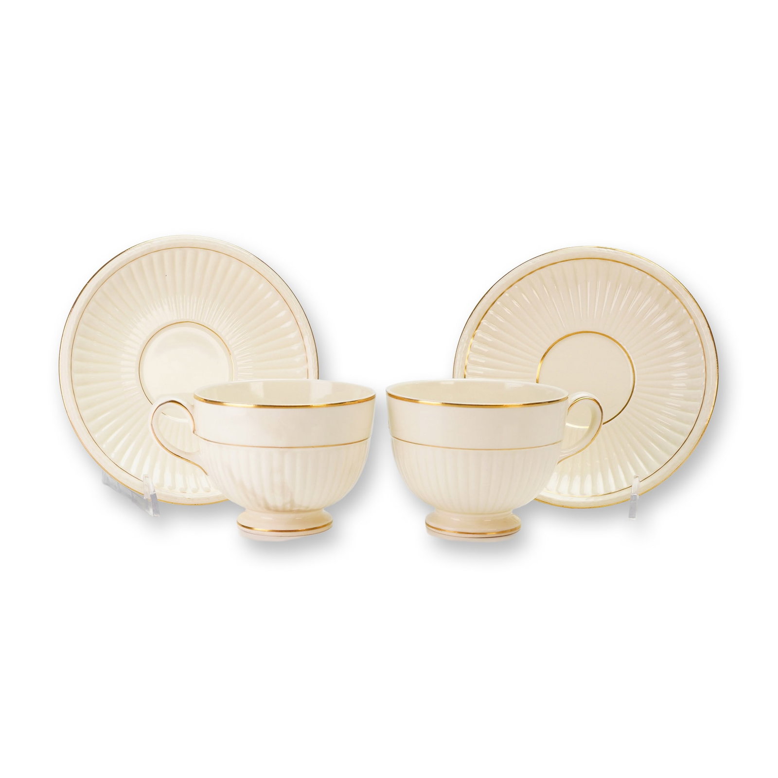 4pc Wedgwood & Barlaston of Etruria Cup and Saucer Sets, Edme (1 of 4)