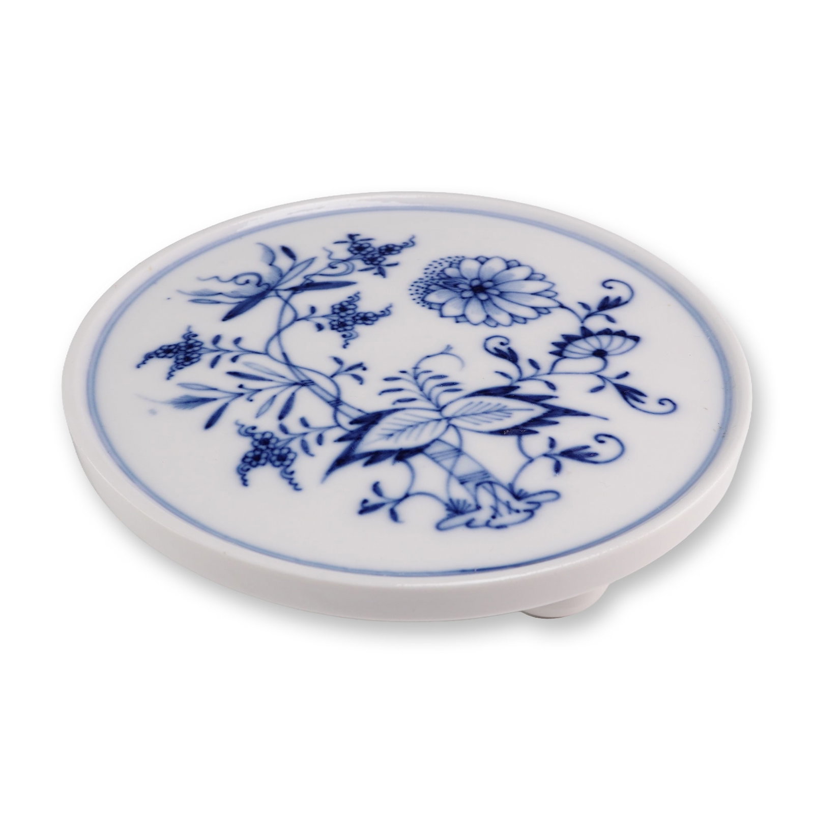 Meissen Blue Onion Porcelain Footed Trivet (1 of 3)