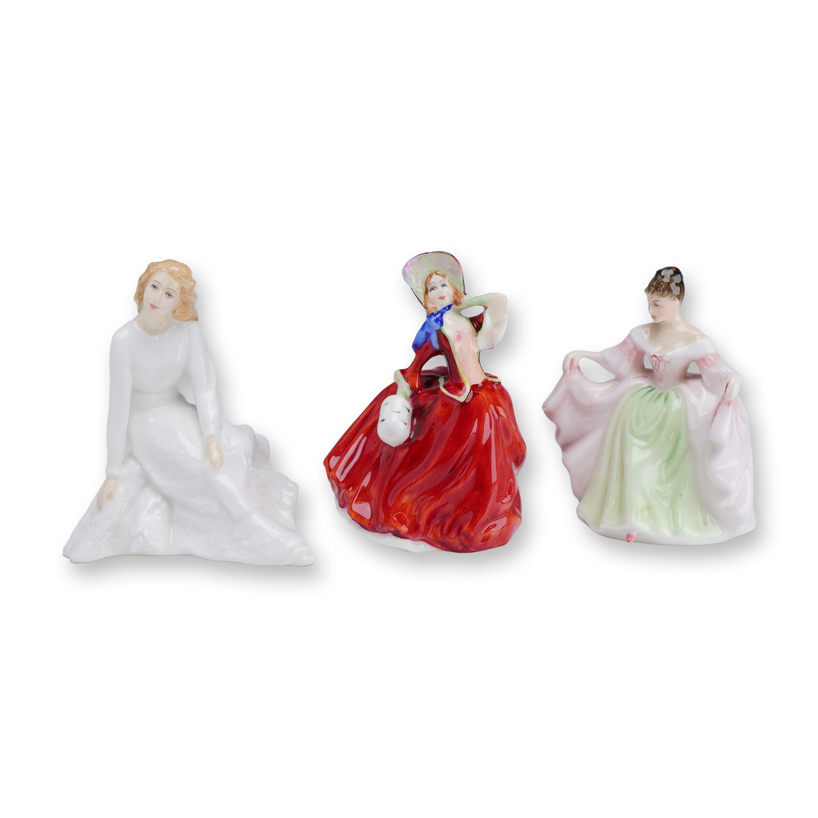 Royal Doulton Porcelain Figurines, Across the Miles, Autumn Breezes, & Sara (1 of 3)