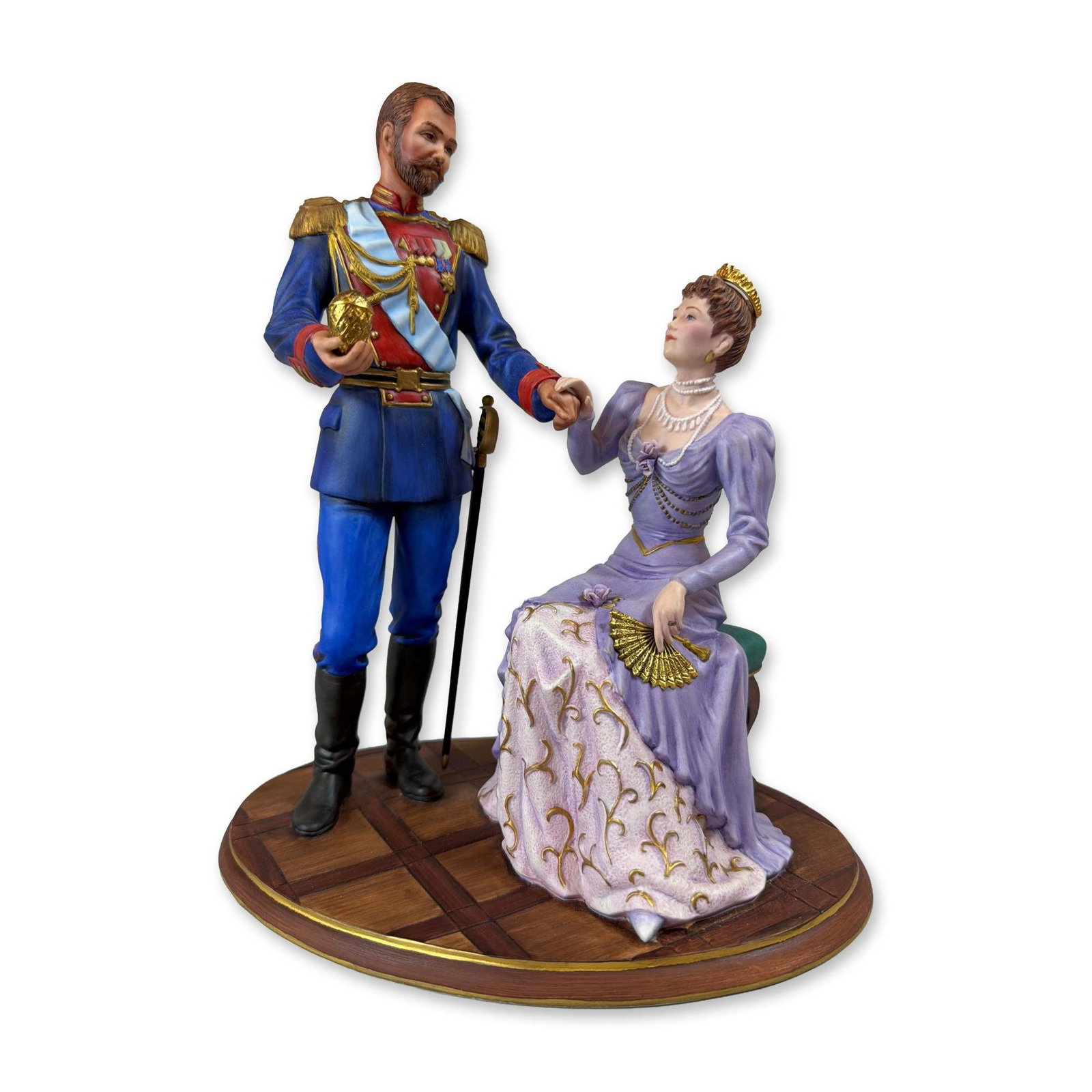 Noble Collection Bella Bisque Porcelain Imperial Couple Figurine (1 of 4)
