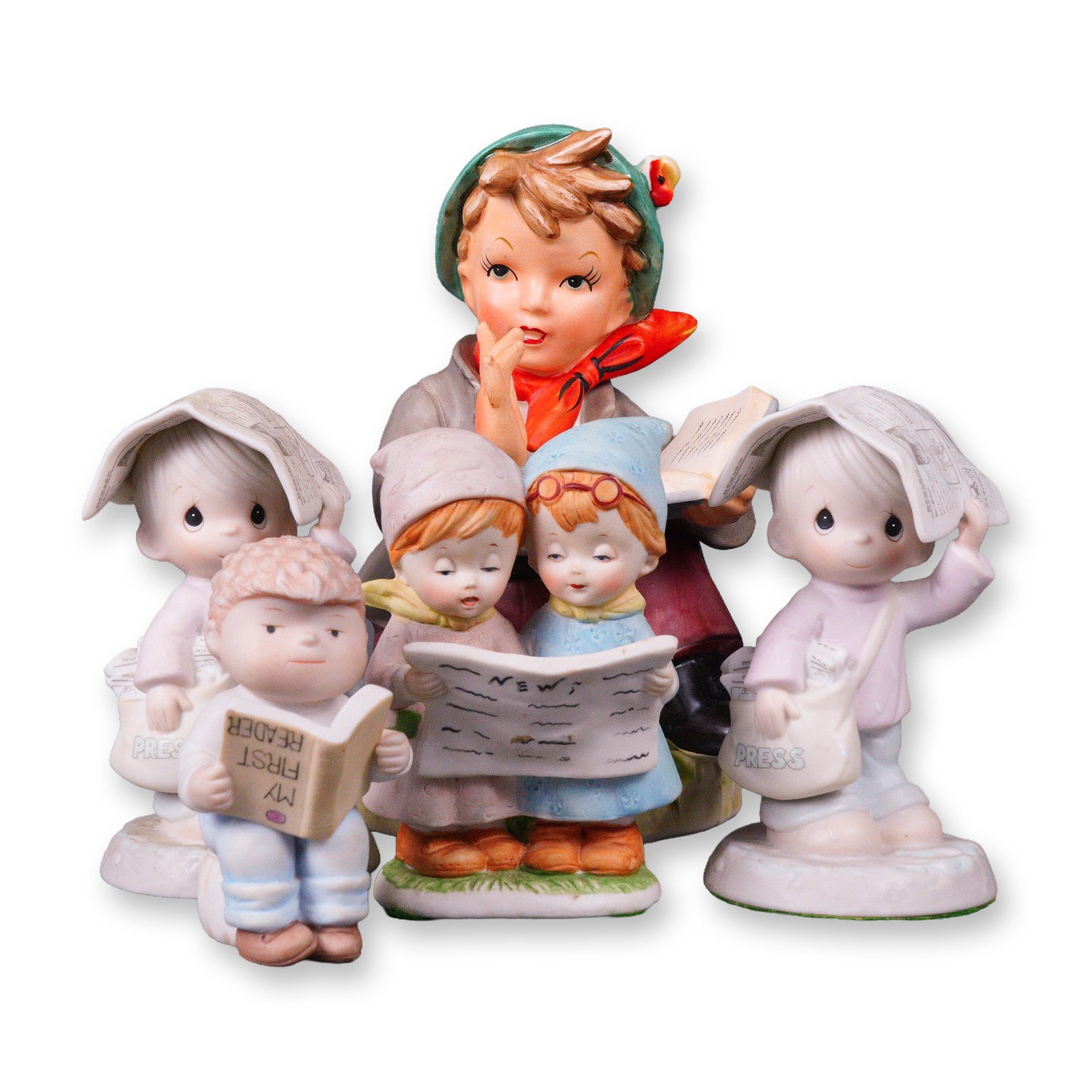 5pc Precious Moments and Clay in Mind Porcelain Figurines of Children (1 of 6)