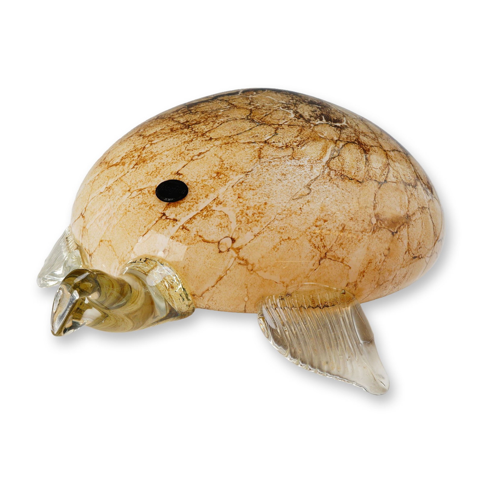 Jozefina Krosno Hand Blown Art Glass Sea Turtle Sculpture (1 of 5)