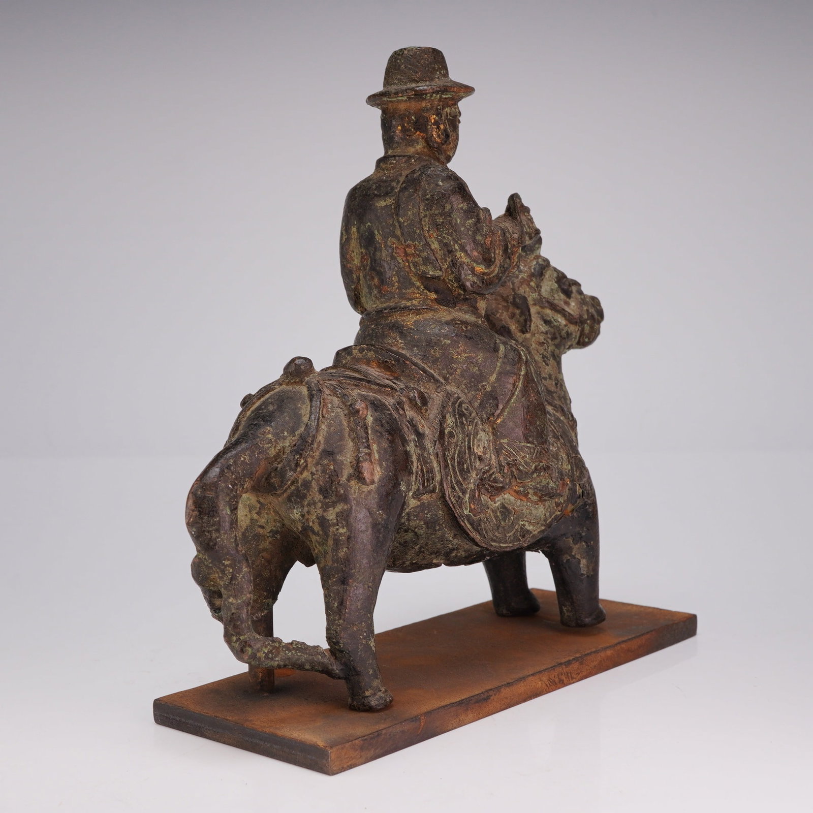 Ming Bronze Man on Horse - 3