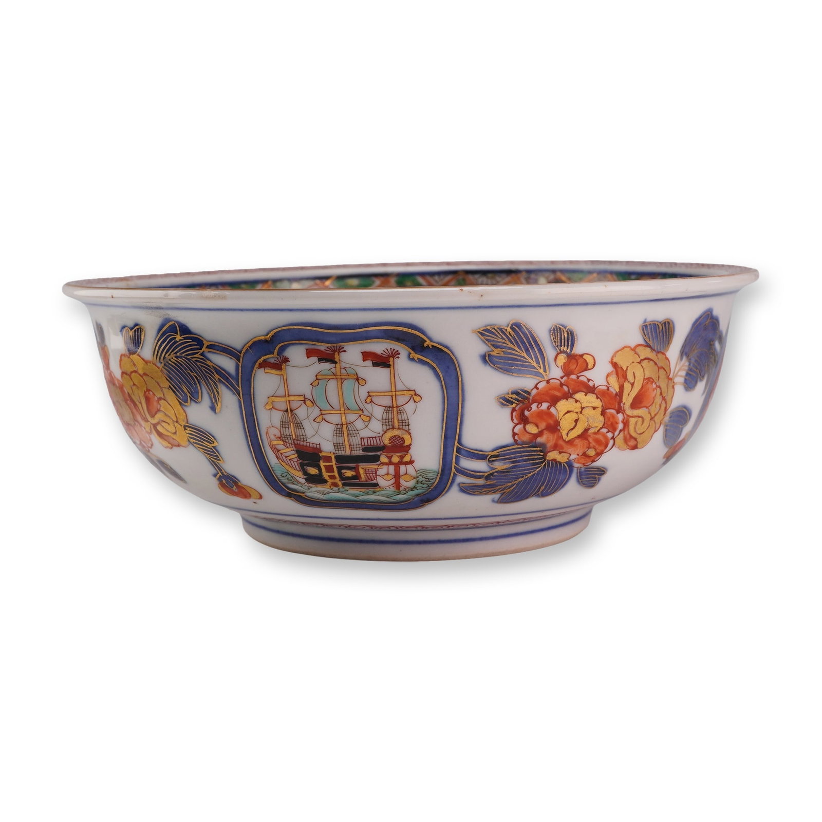 Japanese Imari Blackship and Nanban Bowl, Character on Foot (1 of 3)