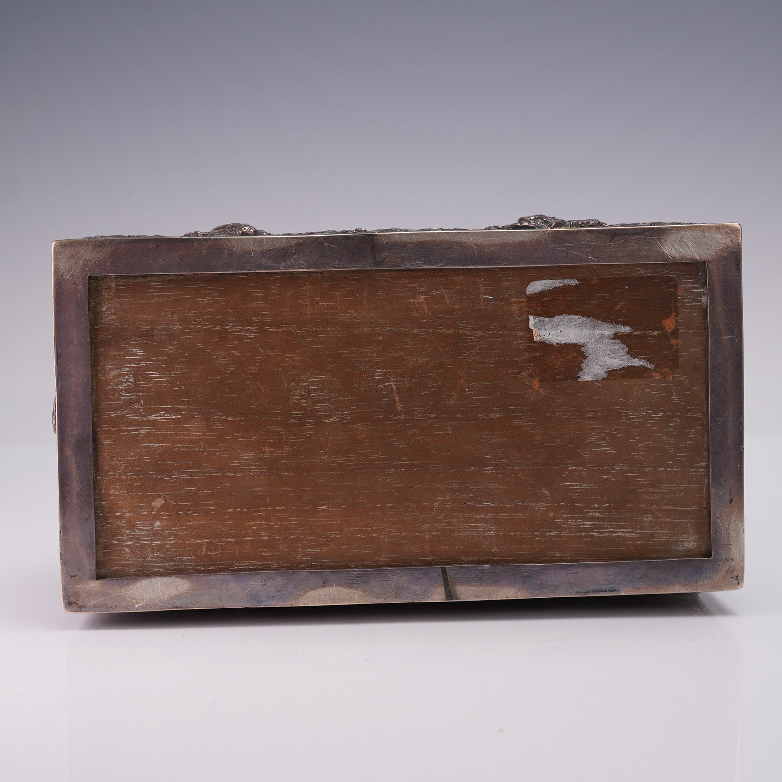 Burmese Figural Repousse Silver Rectangular Box - 7