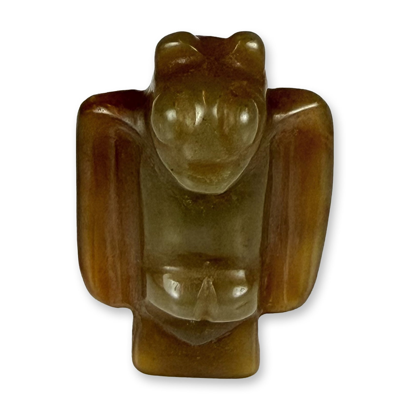 Hongshan Style Carved Stone Standing Bird Pendant (1 of 3)