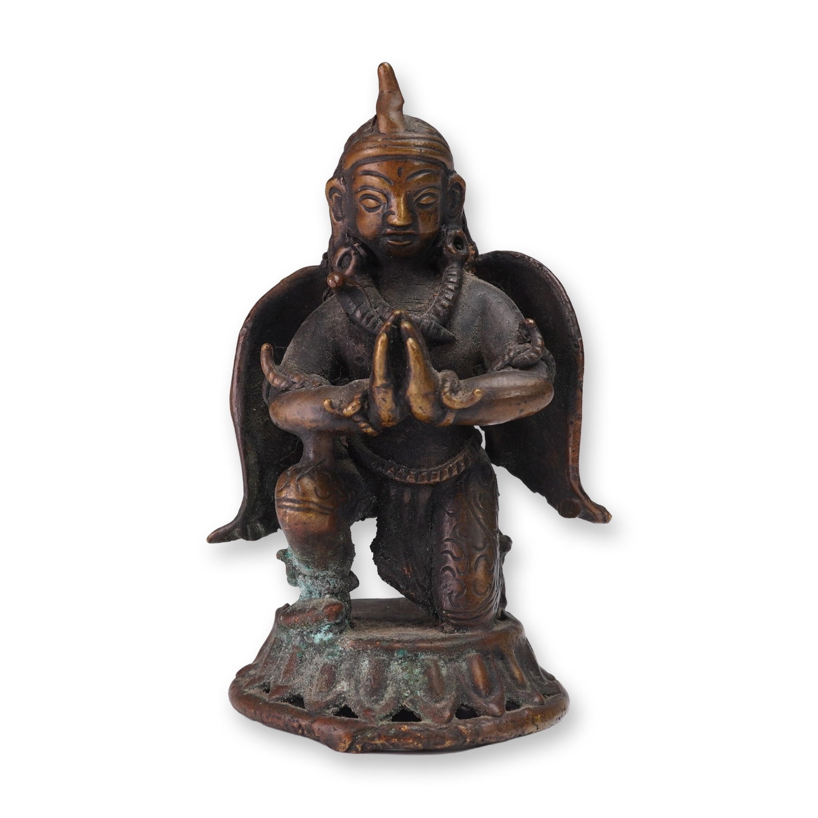 Indian Bronze Garuda Praying Figurine (1 of 5)