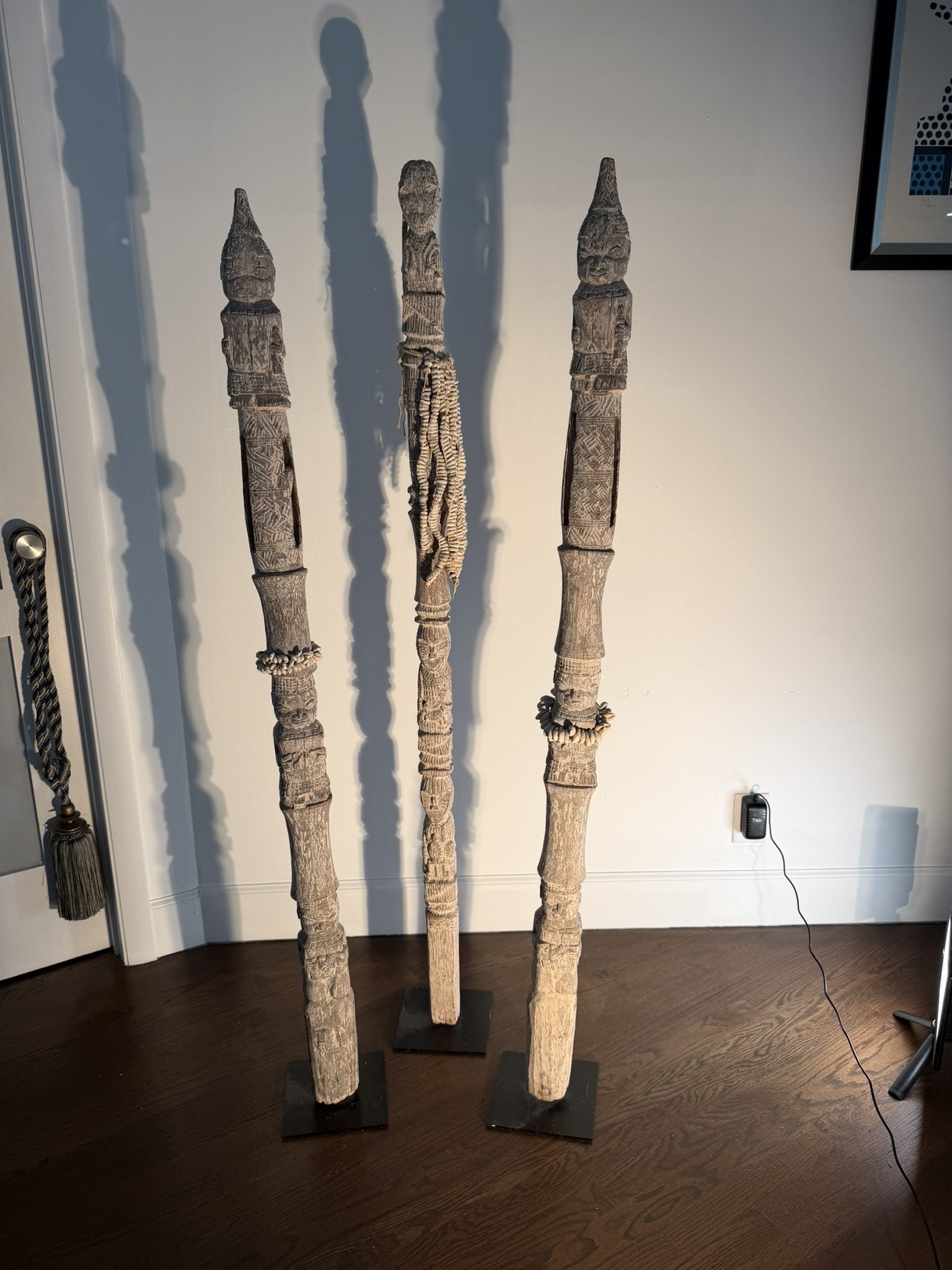 Benin Kingdom Ukhurhe Altar Staffs (Group of 3), Nigeria, 19th/20th Century (1 of 13)