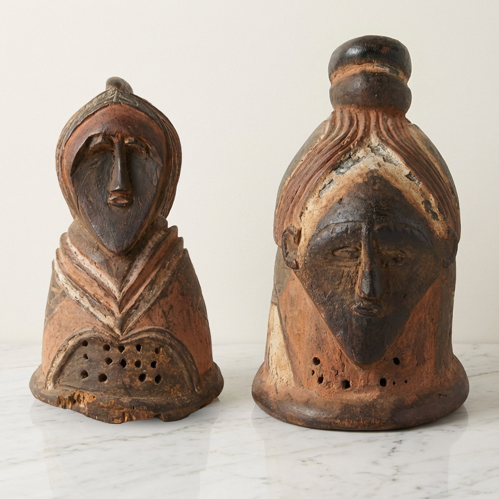 Pair of Mende/Sherbro Helmet Masks, Sierra Leone, 19th Century (1 of 11)