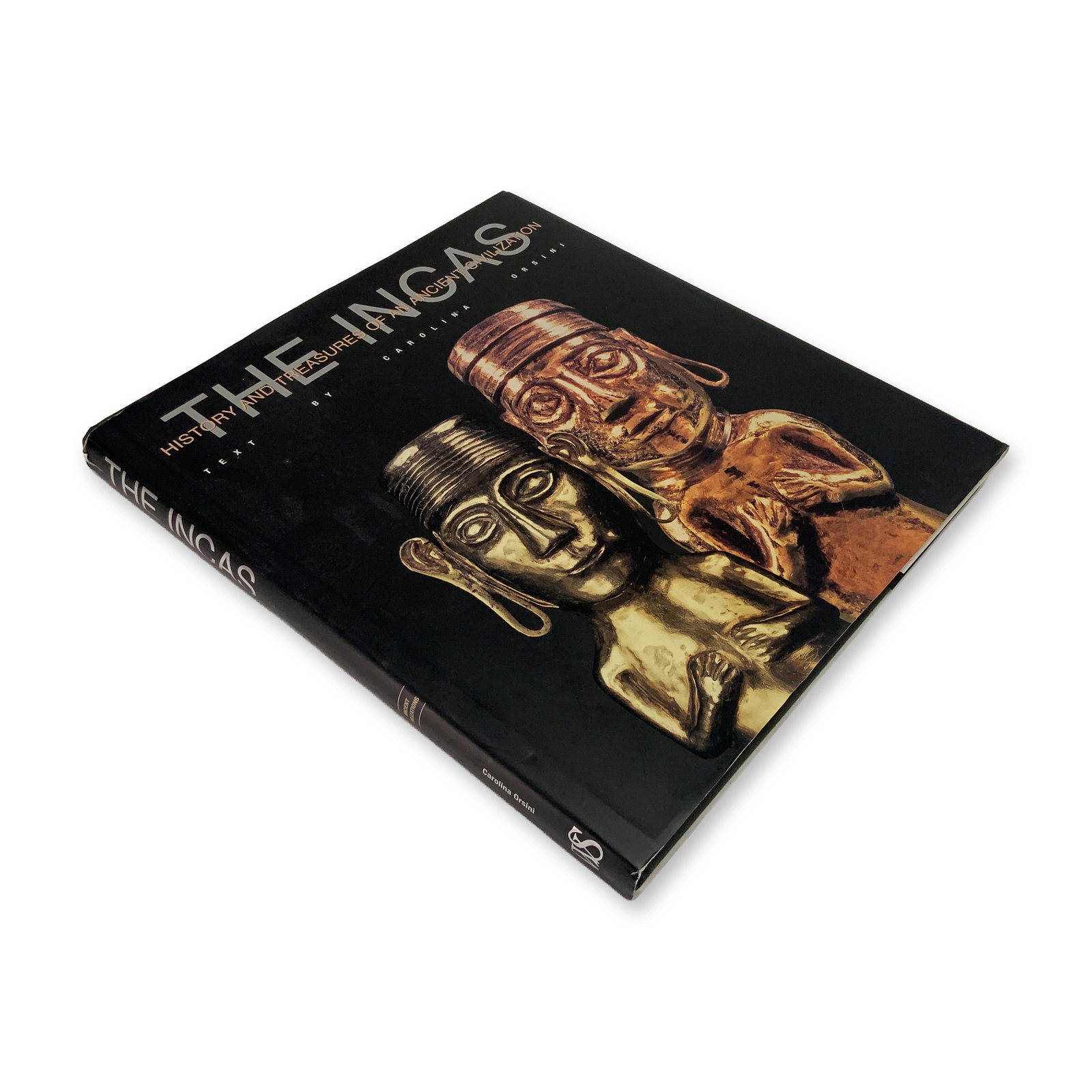 Hardcover Book, Orsini, Carolina. The Incas: History and Treasures of an Ancient Civilization. White: This quarto-sized hardcover volume, titled The Incas: History and Treasures of an Ancient Civilization, features text by Carolina Orsini. Published in 2008 by White Star Publishers (White Star