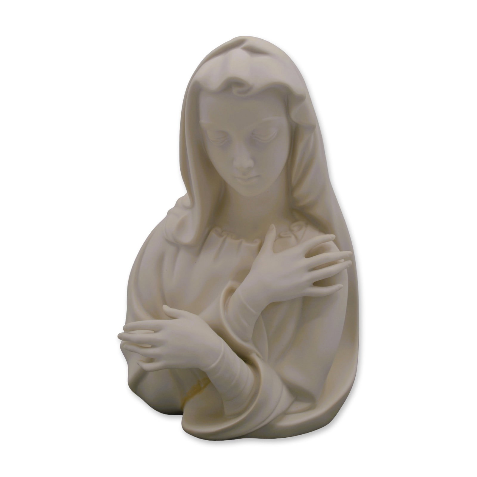 Boehm Porcelain Large Madonna La Pieta Sculpture, 1952, Rare: Bisque Porcelain, White, hand created and finished by Mr. Ed Boehm and the Artists of the Boehm Studios in Trenton, NJ, USA. Introduced in 1952, the early years of Ed Boehm, the Madonna La Pieta is th