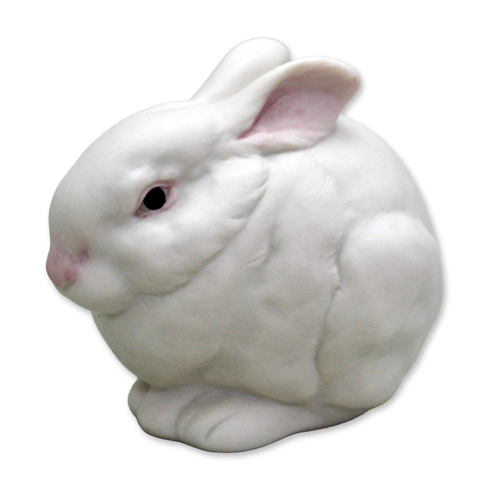 Cybis Porcelain Bunny, Mr. Snowball Sculpture, 1960: Bisque Porcelain Decorated, hand created, hand painted by the Artists of the Cybis Studios. Early edition, featuring a fluffy, white Bunny Sitting, called Mr. Snowball. Issued: 1960. Made in USA. Auth