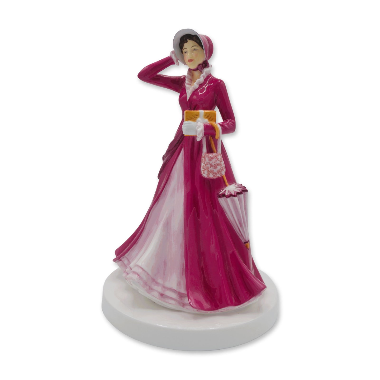 Royal Doulton Porcelain Figurine Lady Doulton, HN5743: Fine Bone China, hand created and hand painted in Fine Bone China created by Neil Faulkner in England for Royal Doulton. In celebration of the legacy of Royal Doulton's 200th Year History. Featuring L