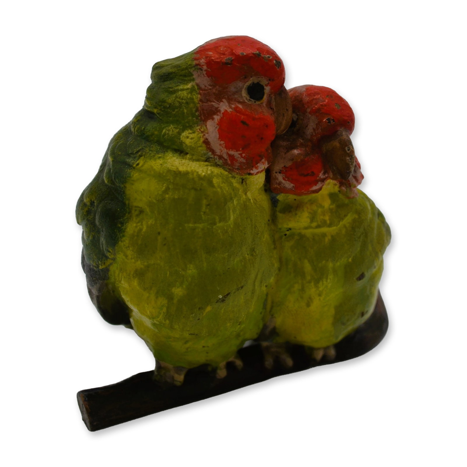Two Green Parrot Birds Bergman Austrian Vienna Bronze. (1 of 5)