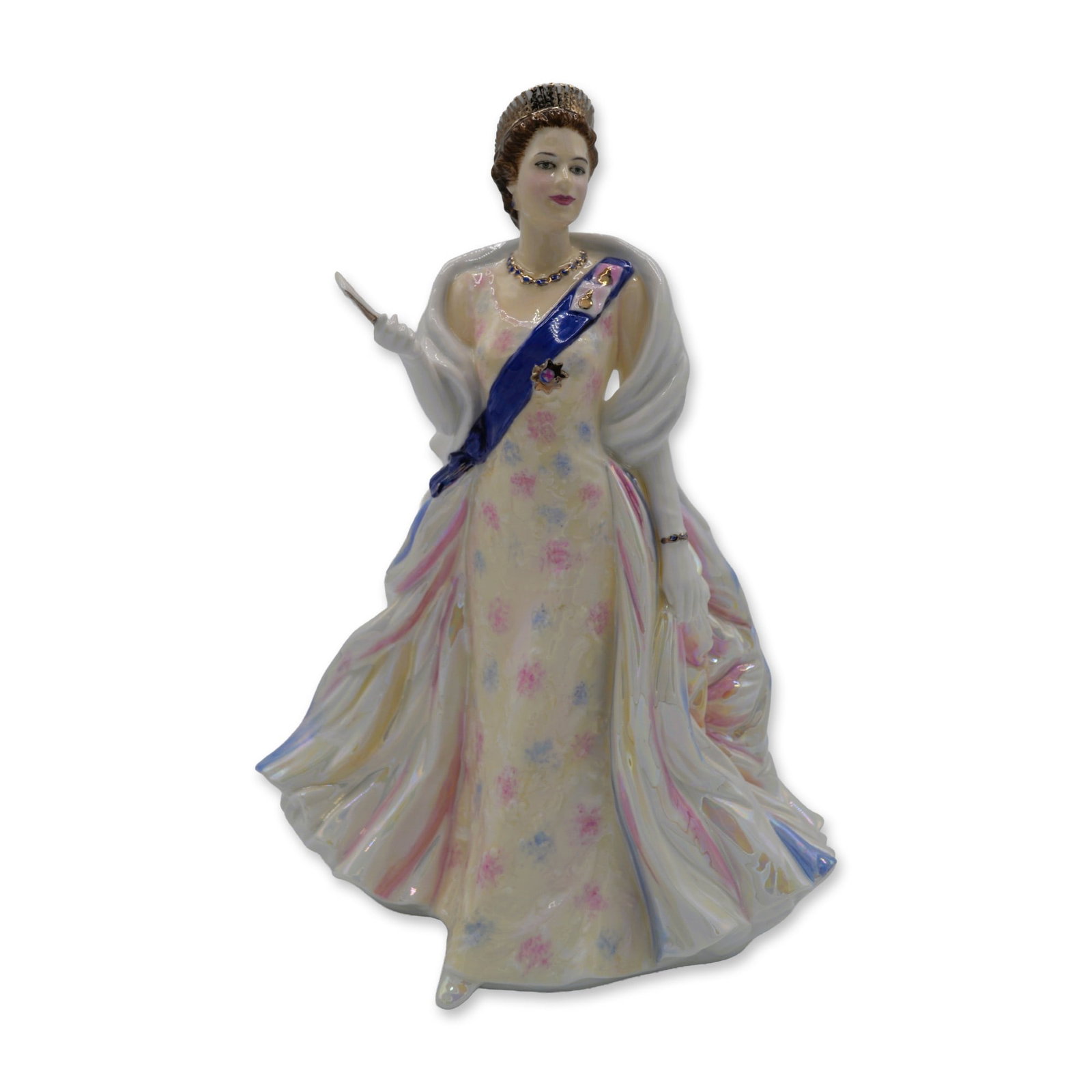 John Bromley Porcelain LE Figurine Rainbow Dress, HM Queen Elizabeth II, Diamond Jubilee (1 of 6)