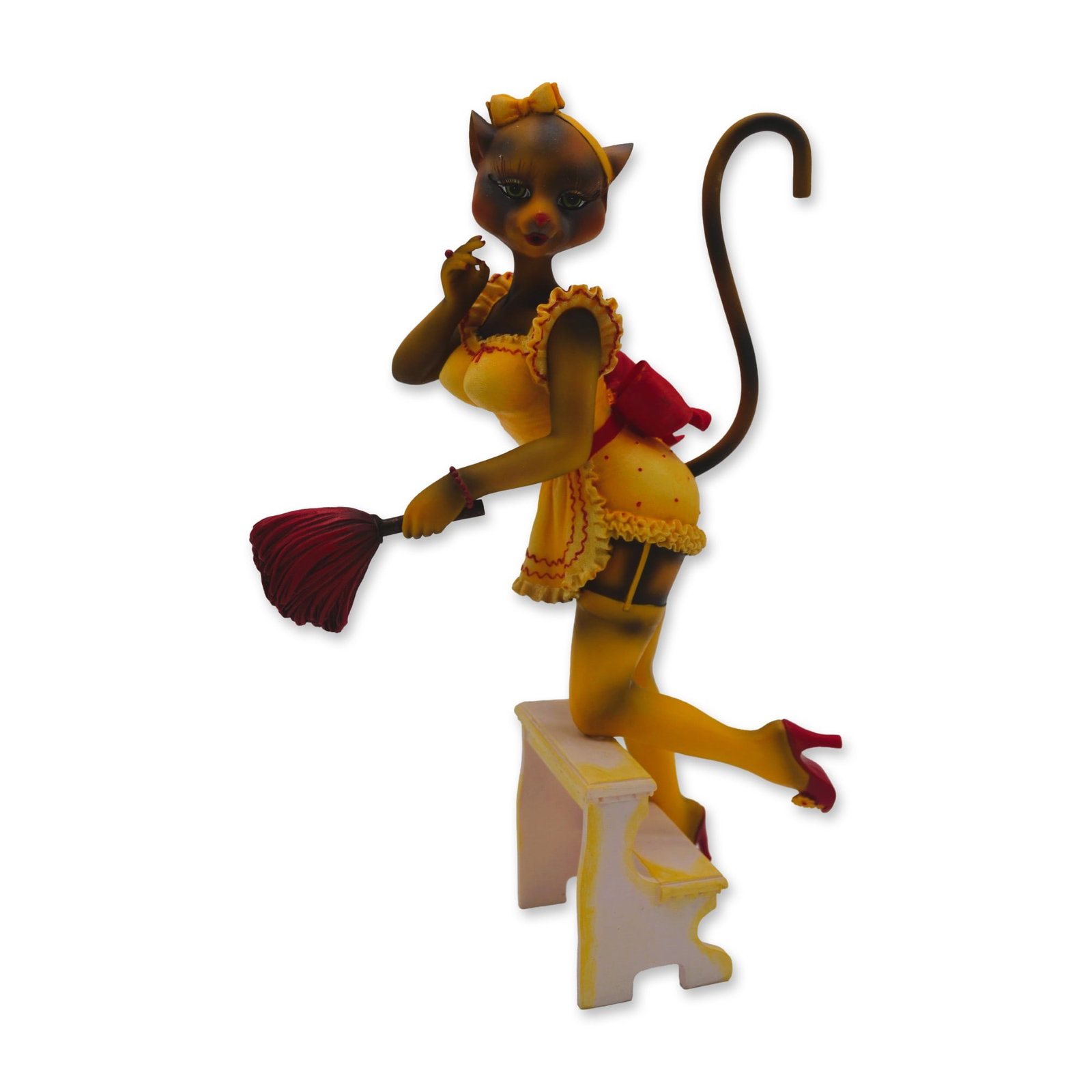 Margaret Le Van Alley Cats Figurine Naughty Nat Retro Masseuse, LV30-FE11, OB (1 of 6)