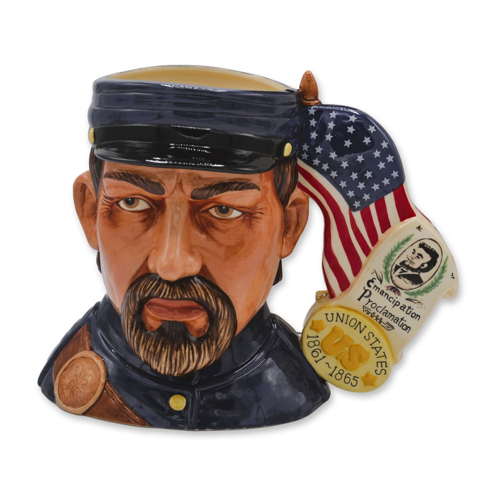 Royal Doulton Double Sided US Civil War Character Jug, D7266, 2007 W/Box (1 of 7)