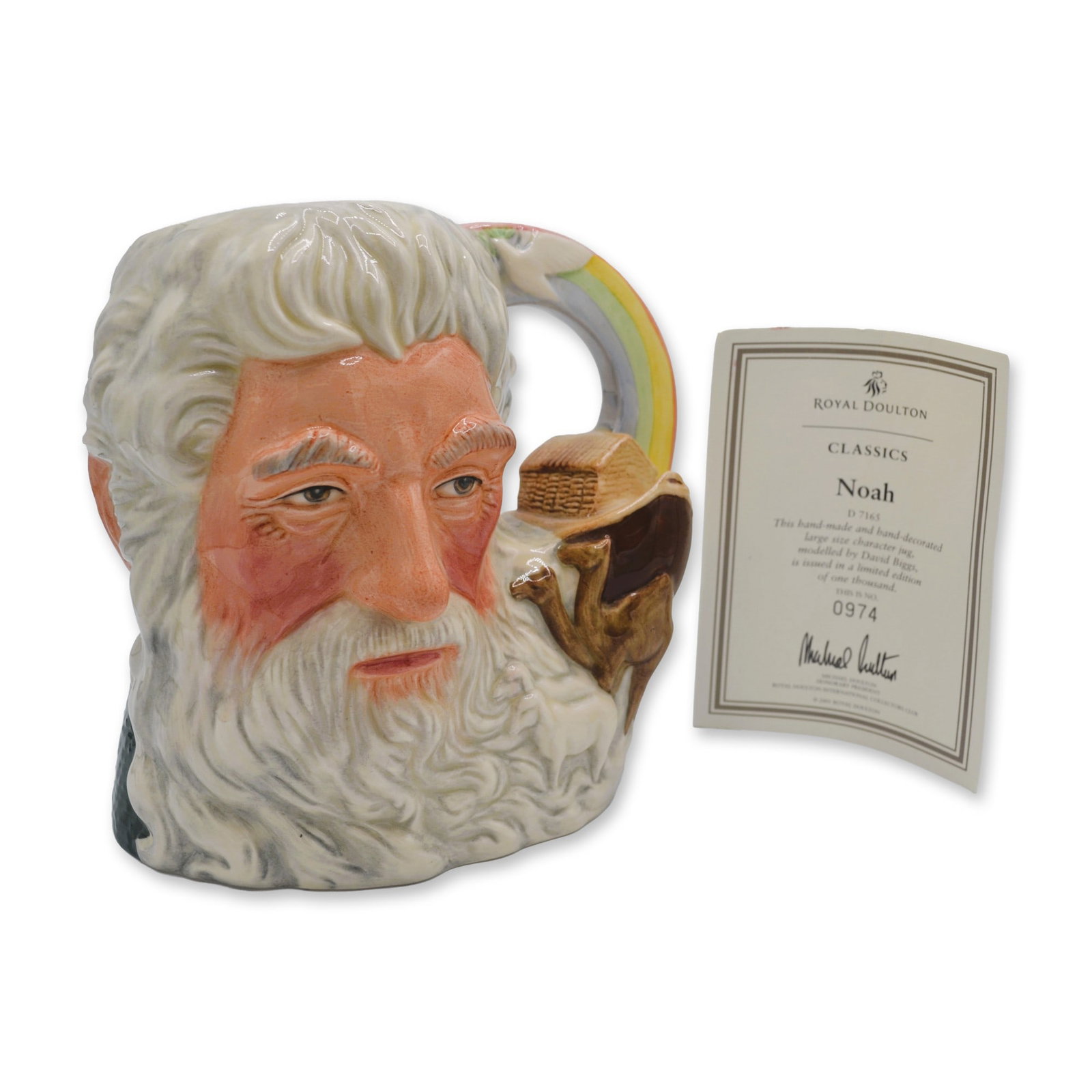 Royal Doulton Classics LE Large Noah Character Jug, 7165, 2001, COA (1 of 6)